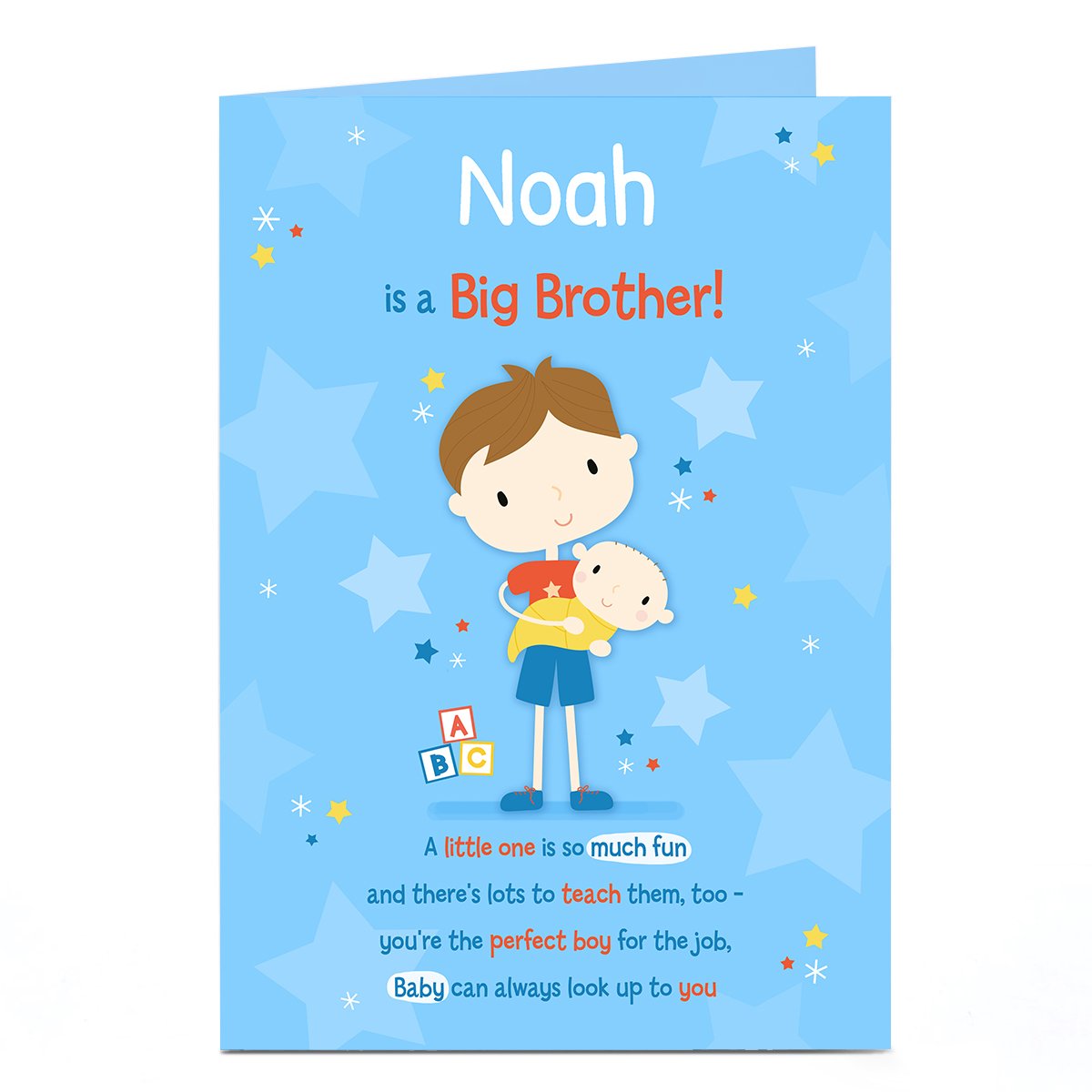 Personalised Card - New Baby - Big Brother