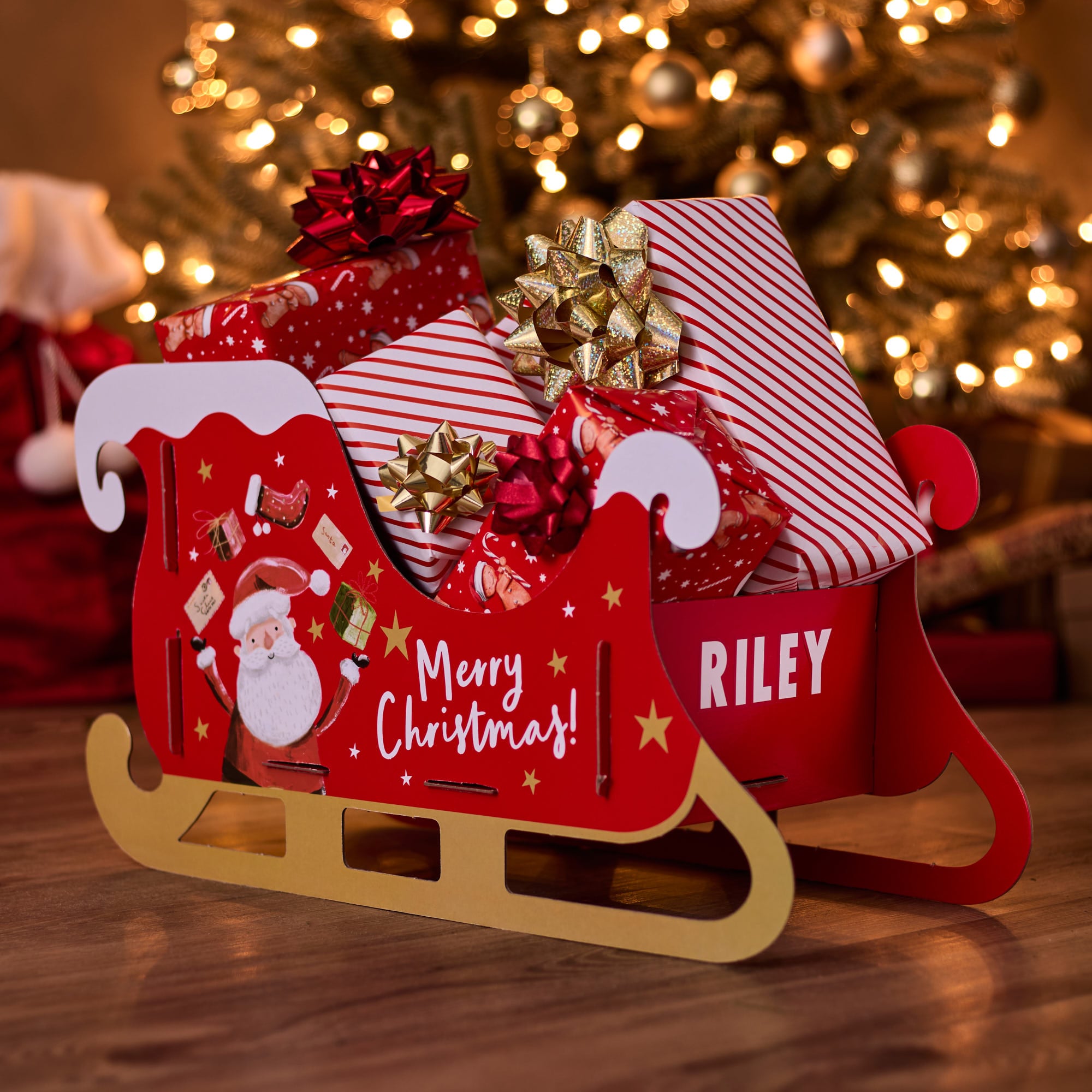 Small Customisable Christmas Present Sleigh