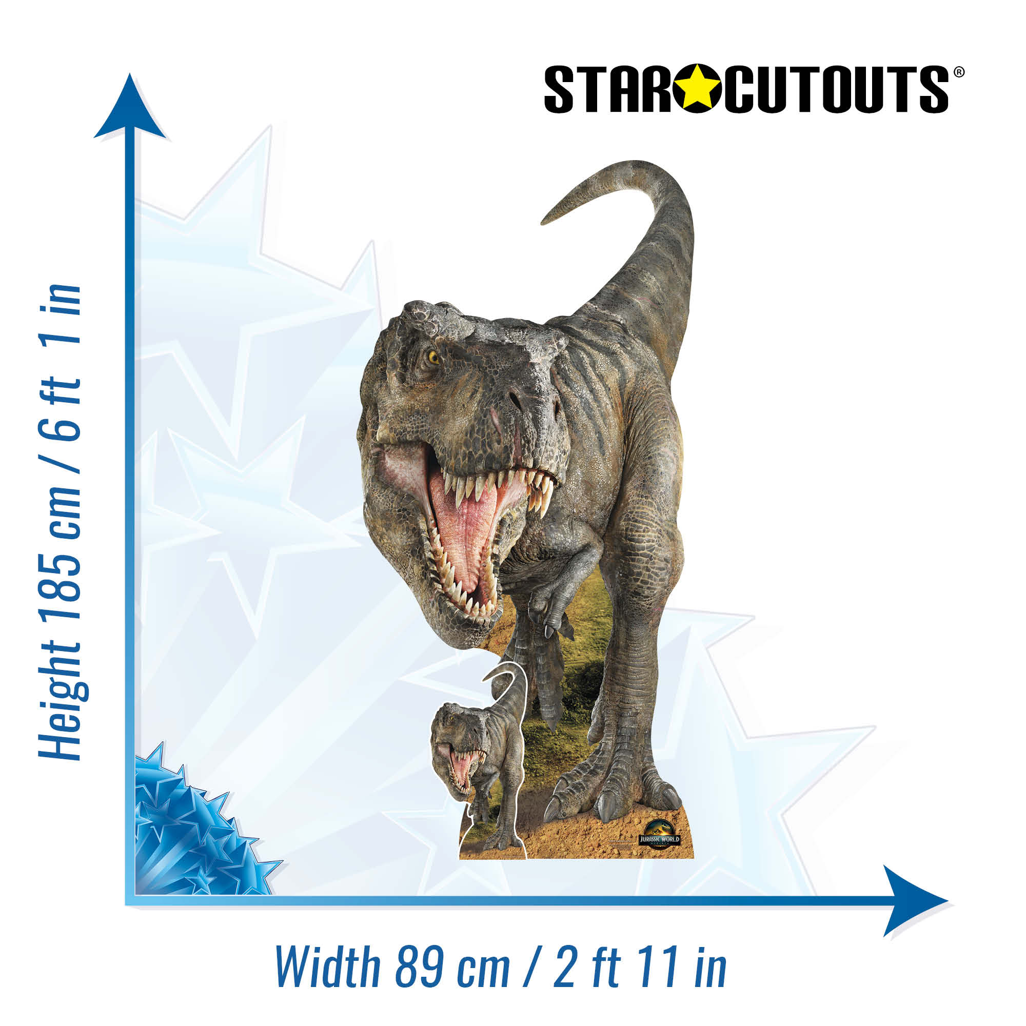 T-Rex Dinosaur Jurassic World Rebirth Cardboard Cutout