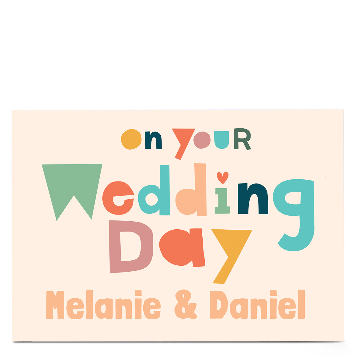 Personalised Hello Munki Wedding Card - Any Names