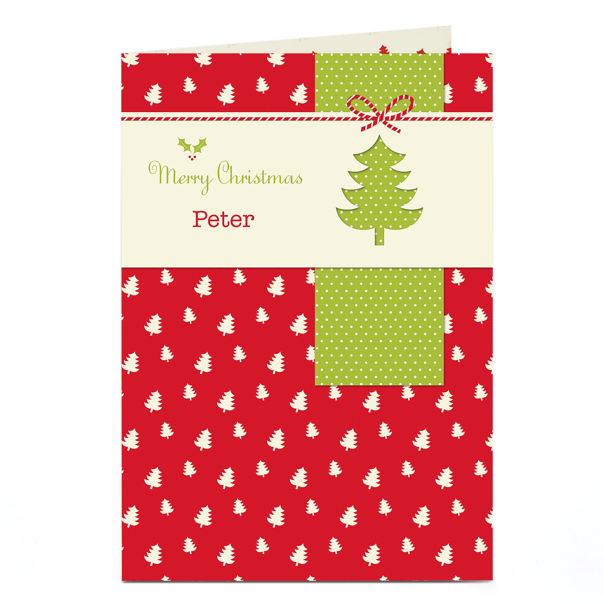 Personalised Christmas Card - Trees