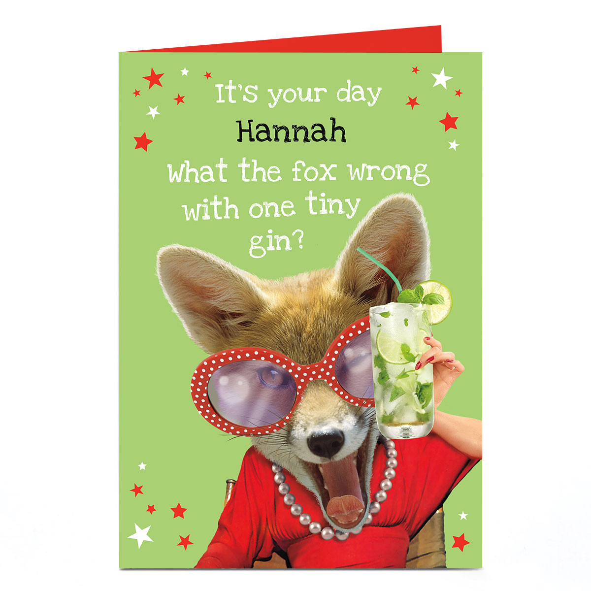 Personalised Heritage Wild Birthday Card - One Tiny Gin