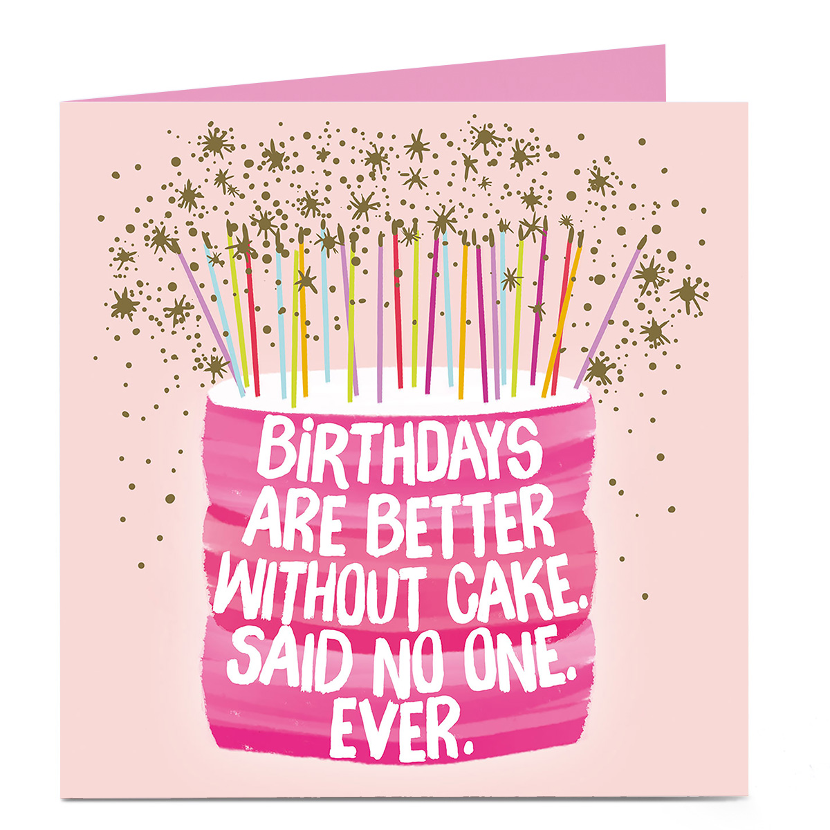 Personalised Bright Ideas Birthday Card - Better Without Cake