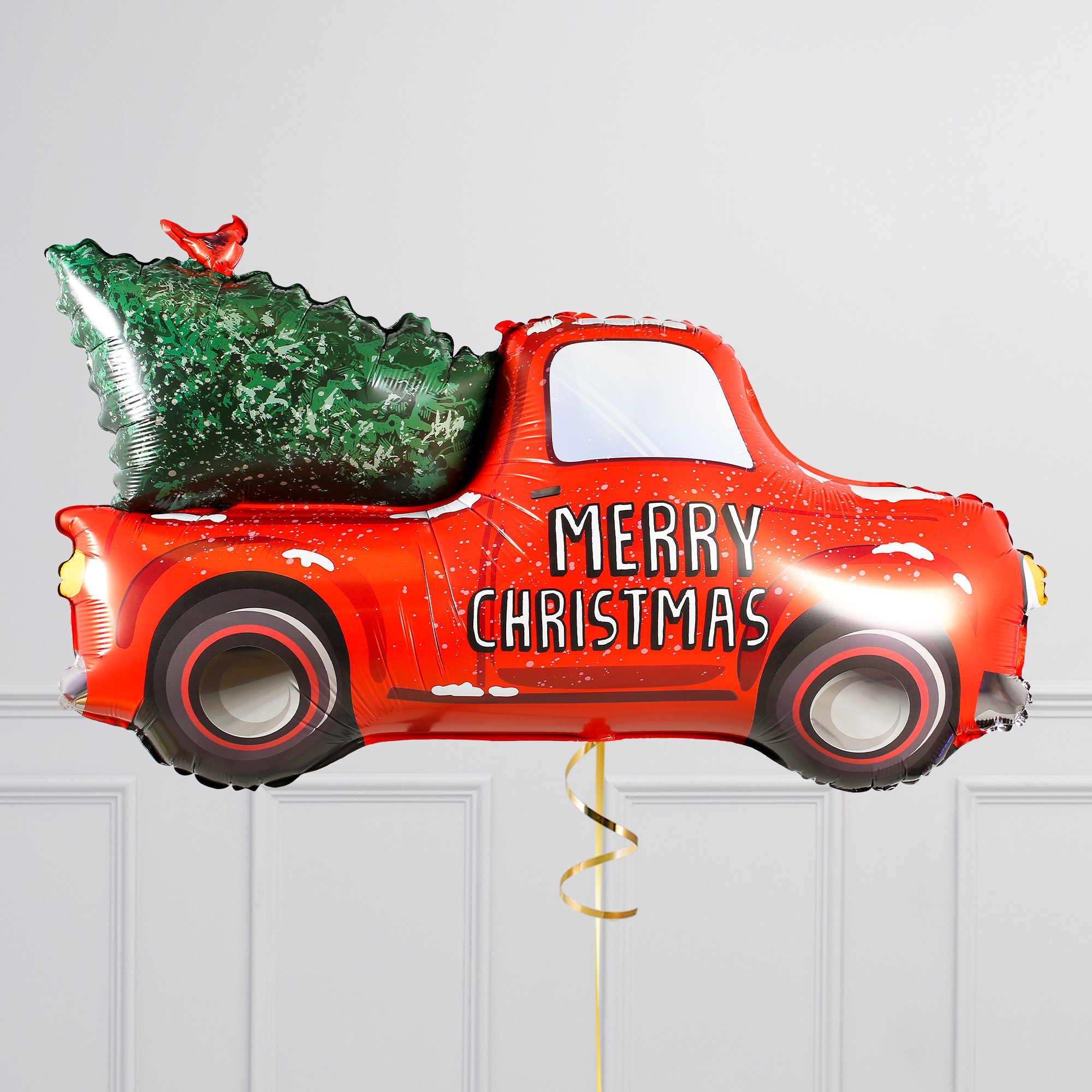 Christmas Truck Foil Balloon Package - Delivered Inflated!