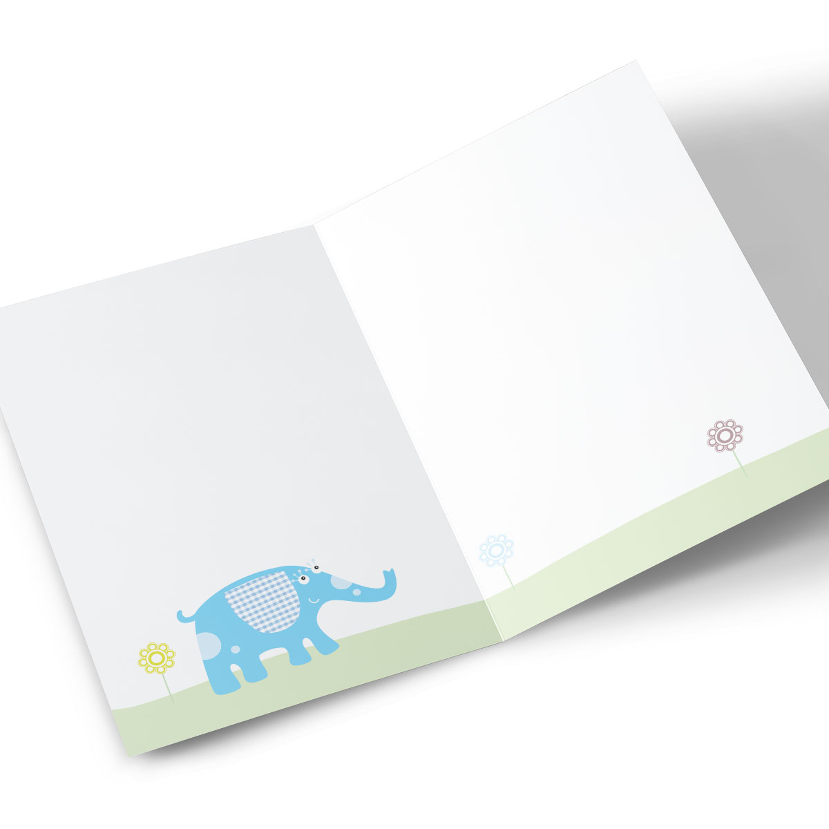 Personalised Any Age Birthday Card - Blue Elephant