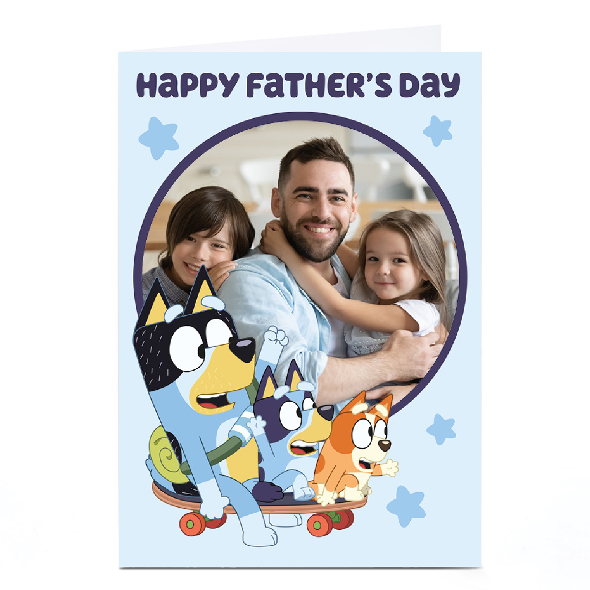 Photo Bluey Father's Day Card - Family Dogs