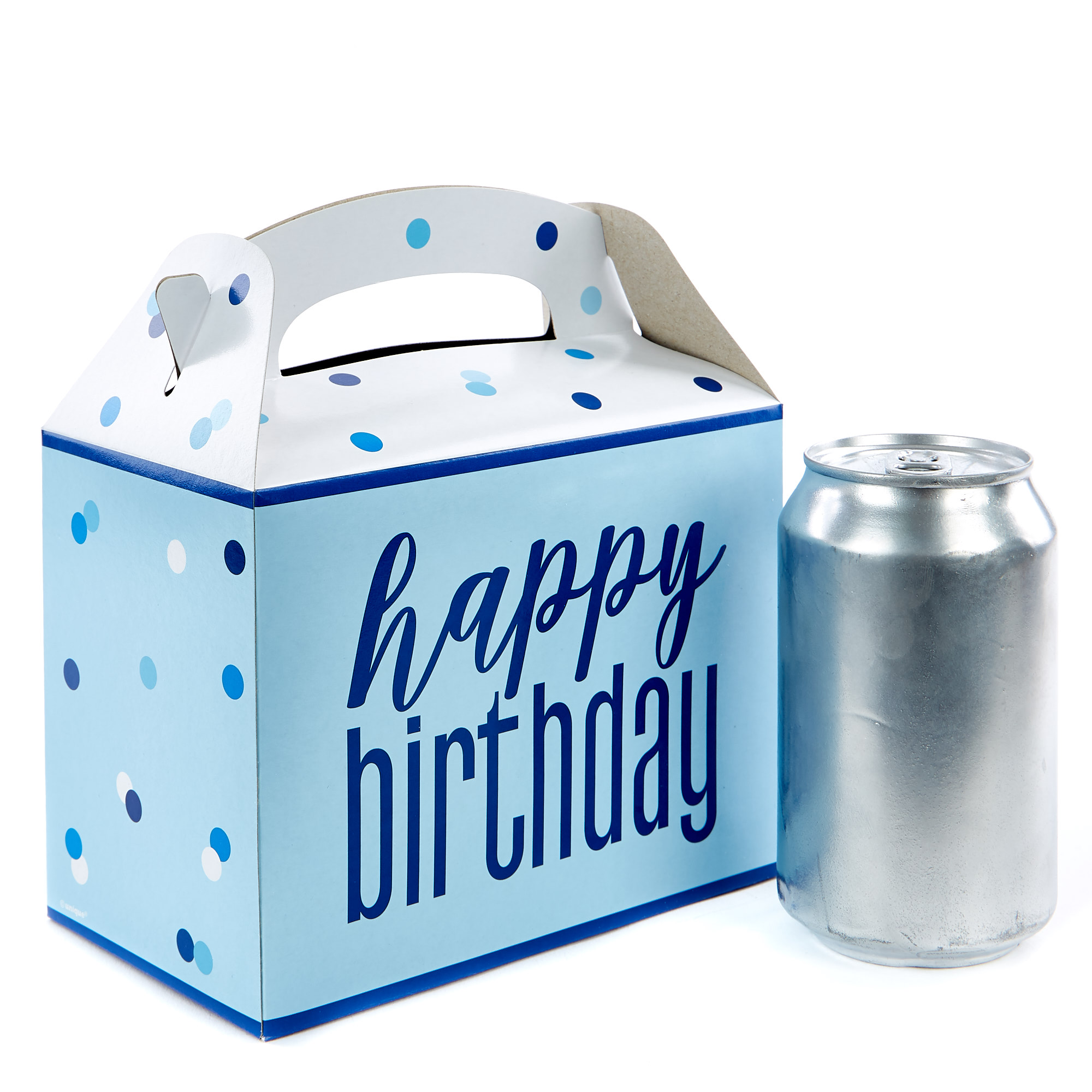 Blue Happy Birthday Party Boxes - Pack Of 6 