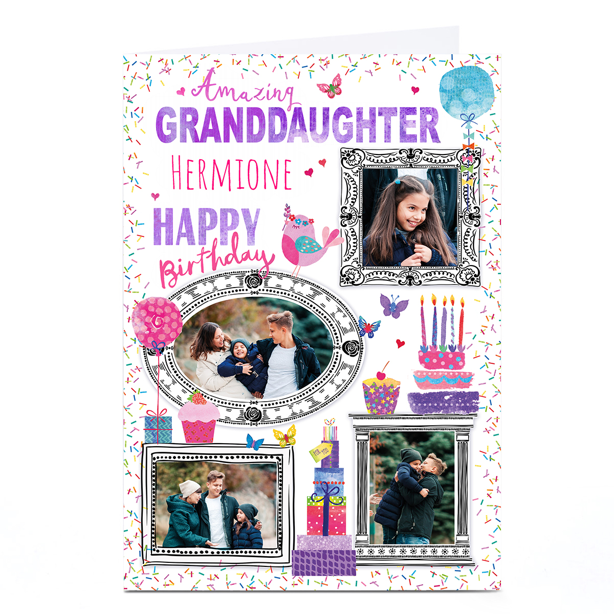 Photo Nik Golesworthy Birthday Card - Amazing Granddaughter