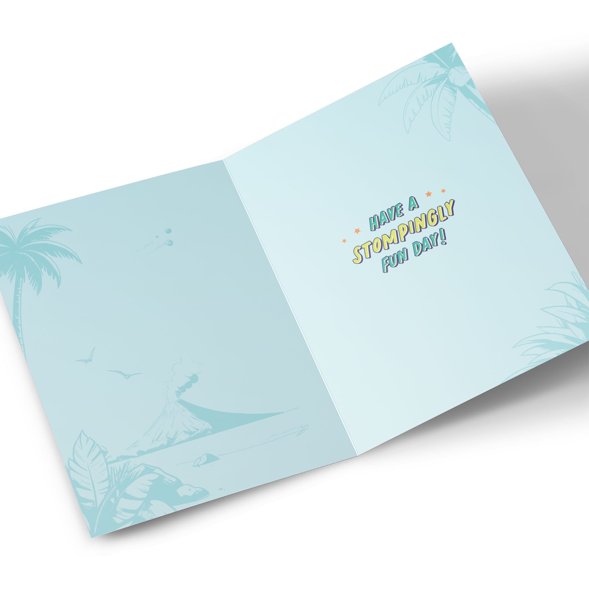 2nd Birthday Card - Dinosaur Stompingly Fun Day