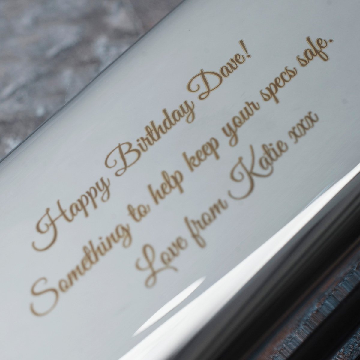 Personalised Engraved Metal Glasses Case