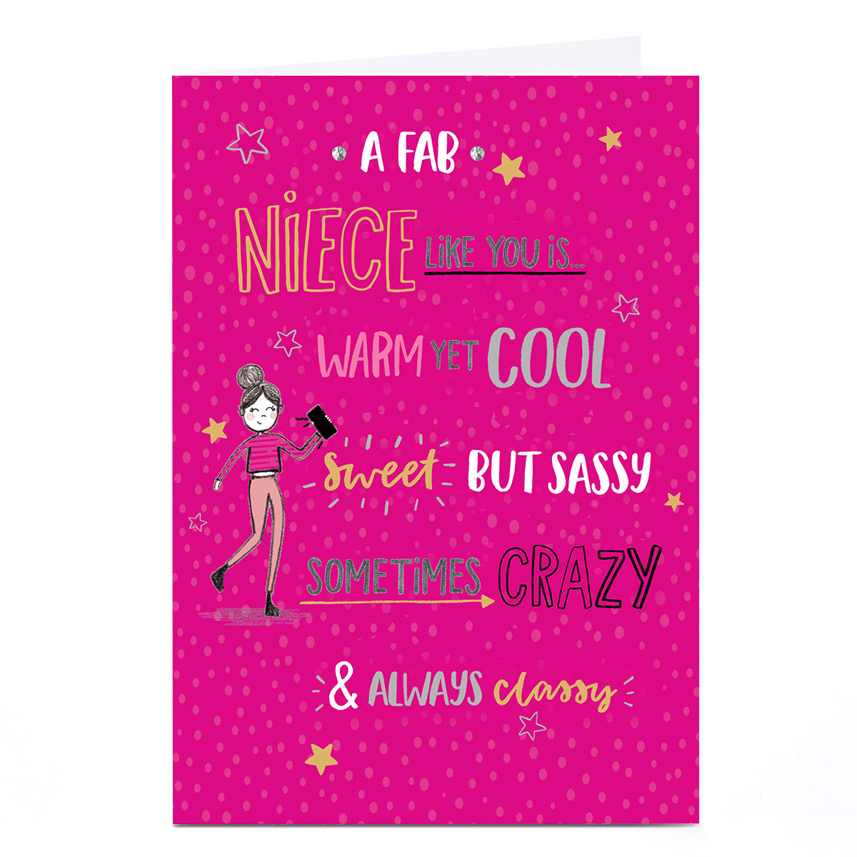 Birthday Card - A Fab Niece Like You, Niece