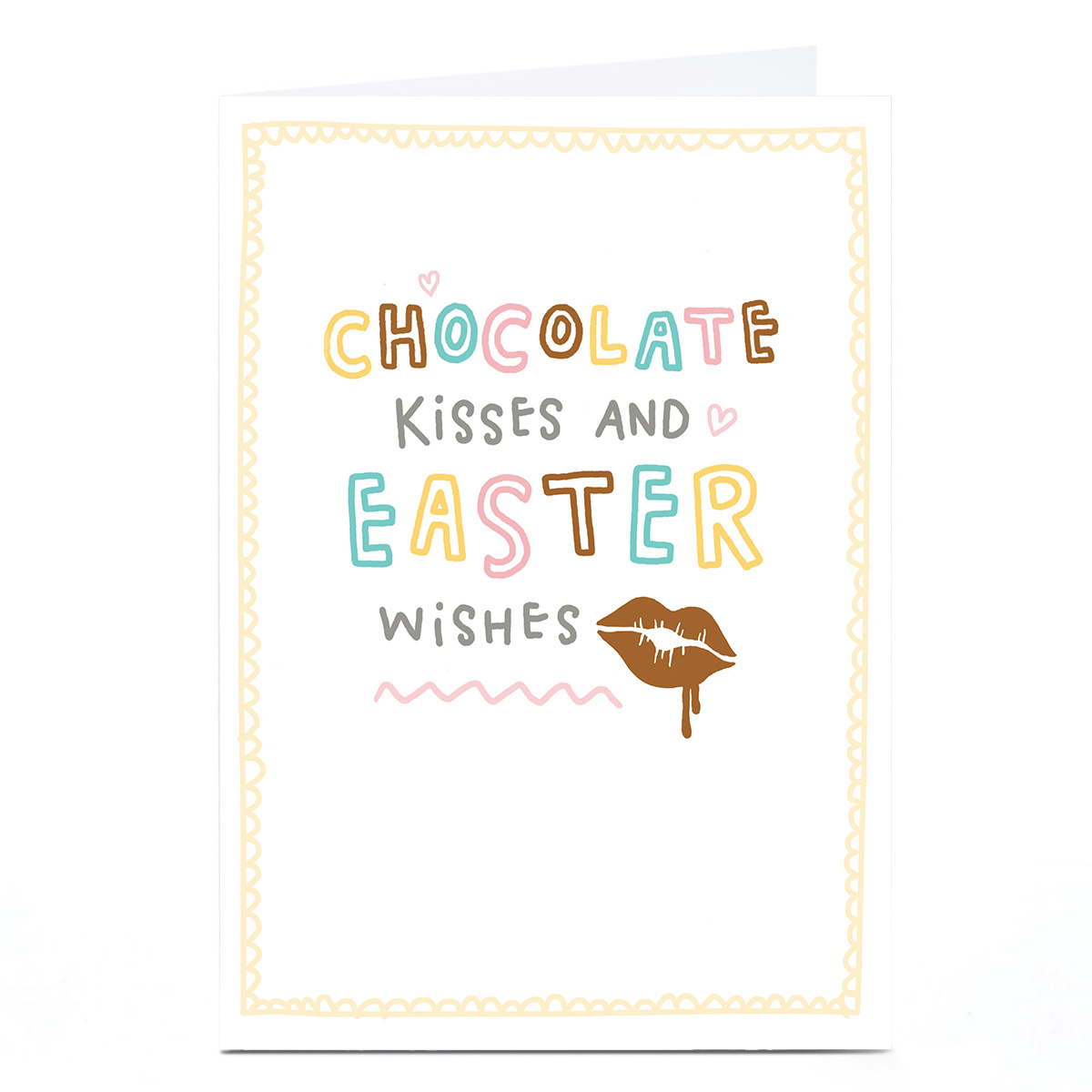 Personalised Blue Kiwi Easter Card - Chocolate Kisses