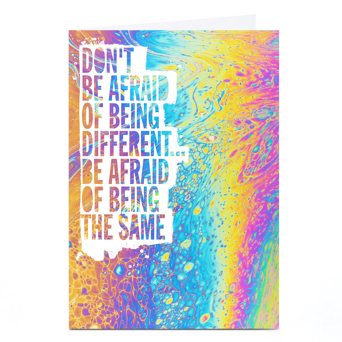 Personalised Pride LGBTQ+ Card - Don't Be Afraid