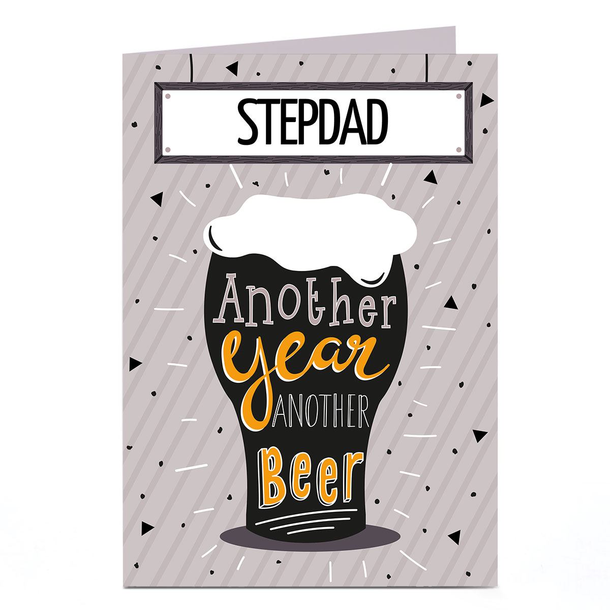 Personalised Birthday Card - Another Year Another Beer [Step-Dad]