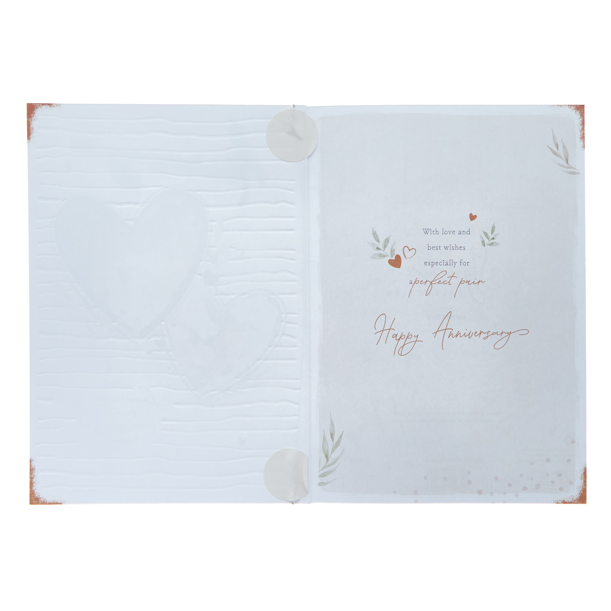 The Love You Share Gold Hearts Wedding Anniversary Card