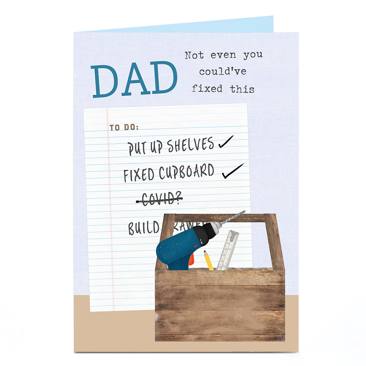 Personalised Covid Birthday Card - Dad To Do List