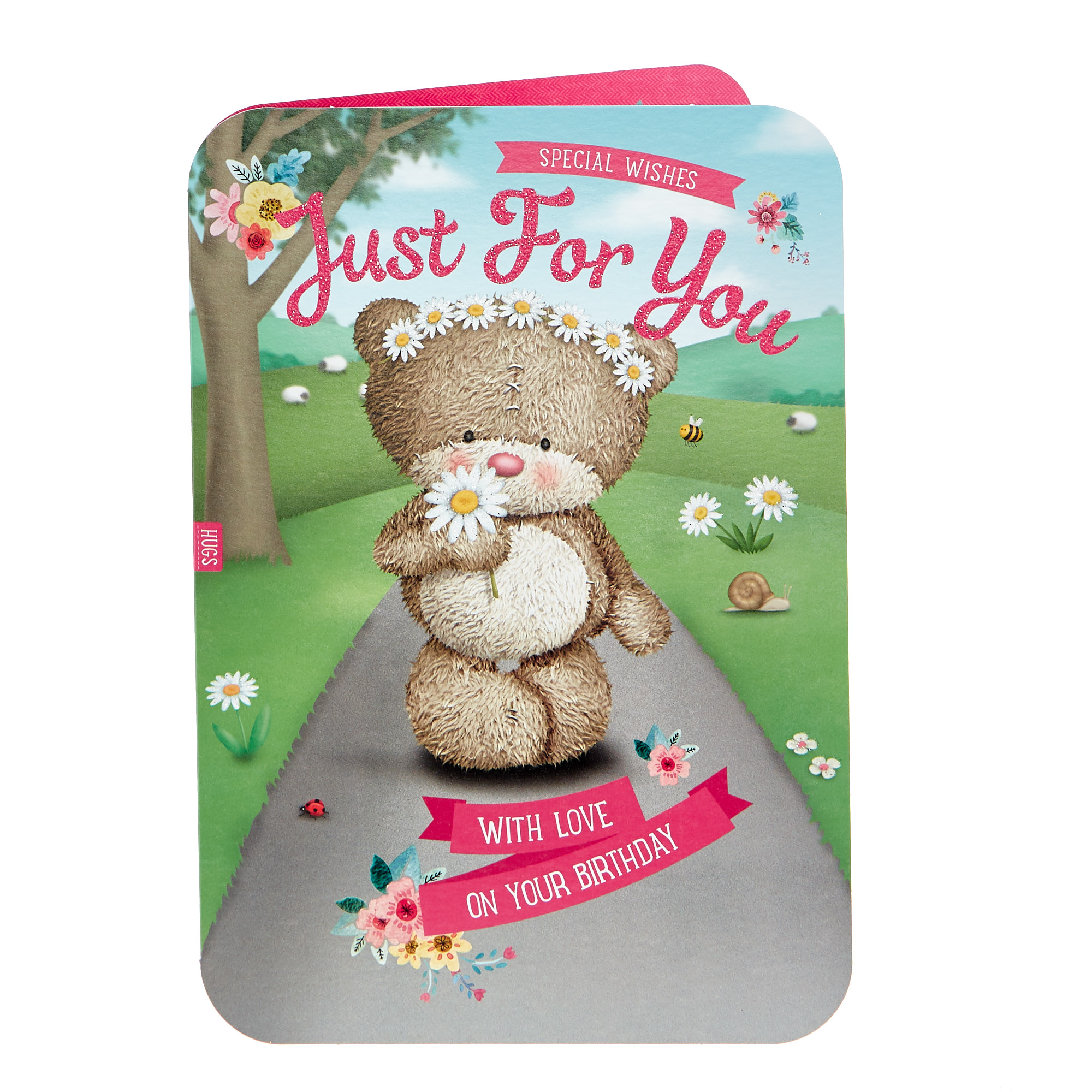 Hugs Bear Birthday Card - Special Wishes With Love