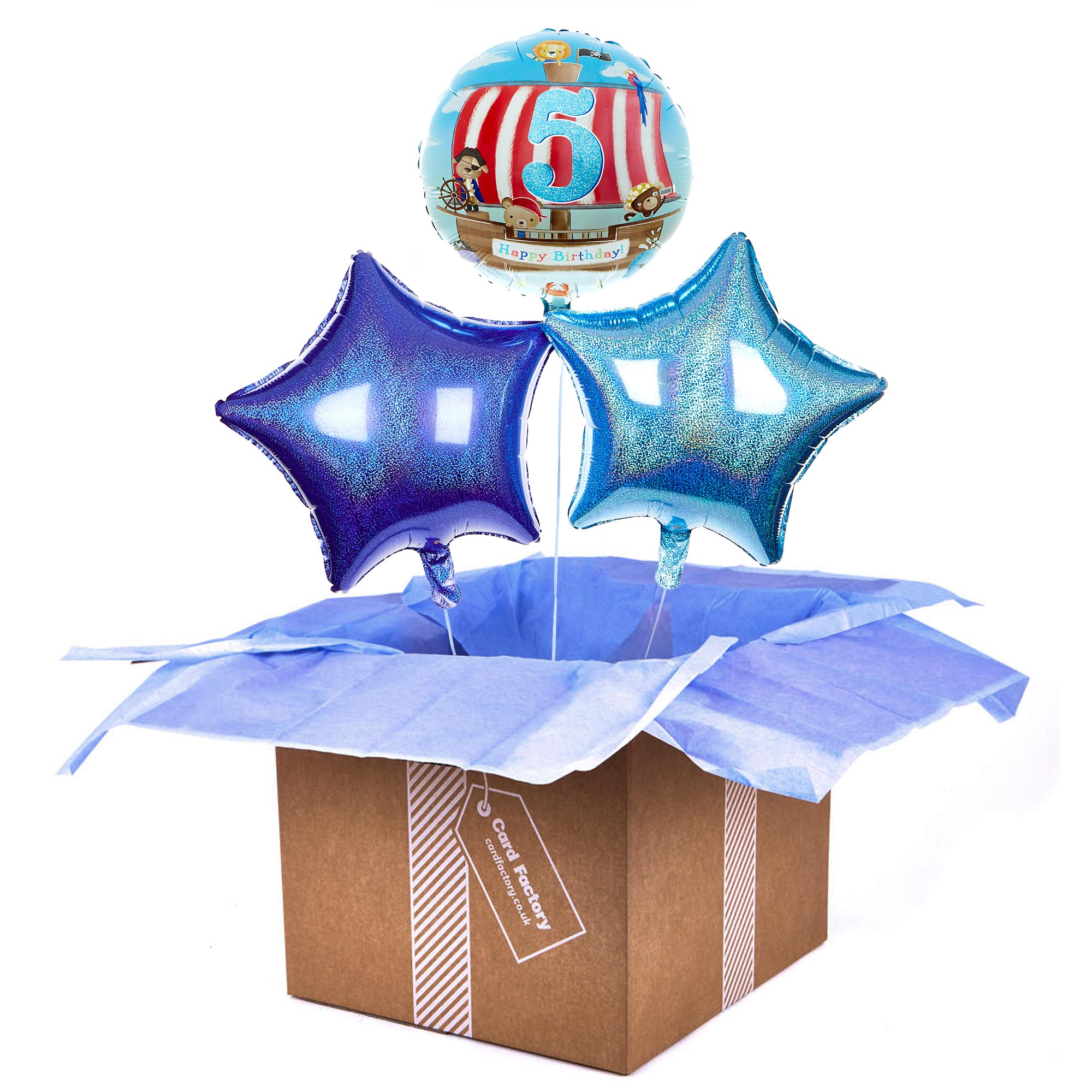 Pirates 5th Birthday Balloon Bouquet - DELIVERED INFLATED!