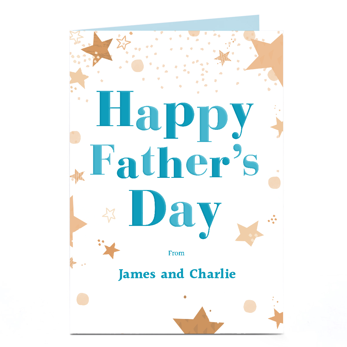 Personalised Father's Day Card - Happy Father's Day Stars