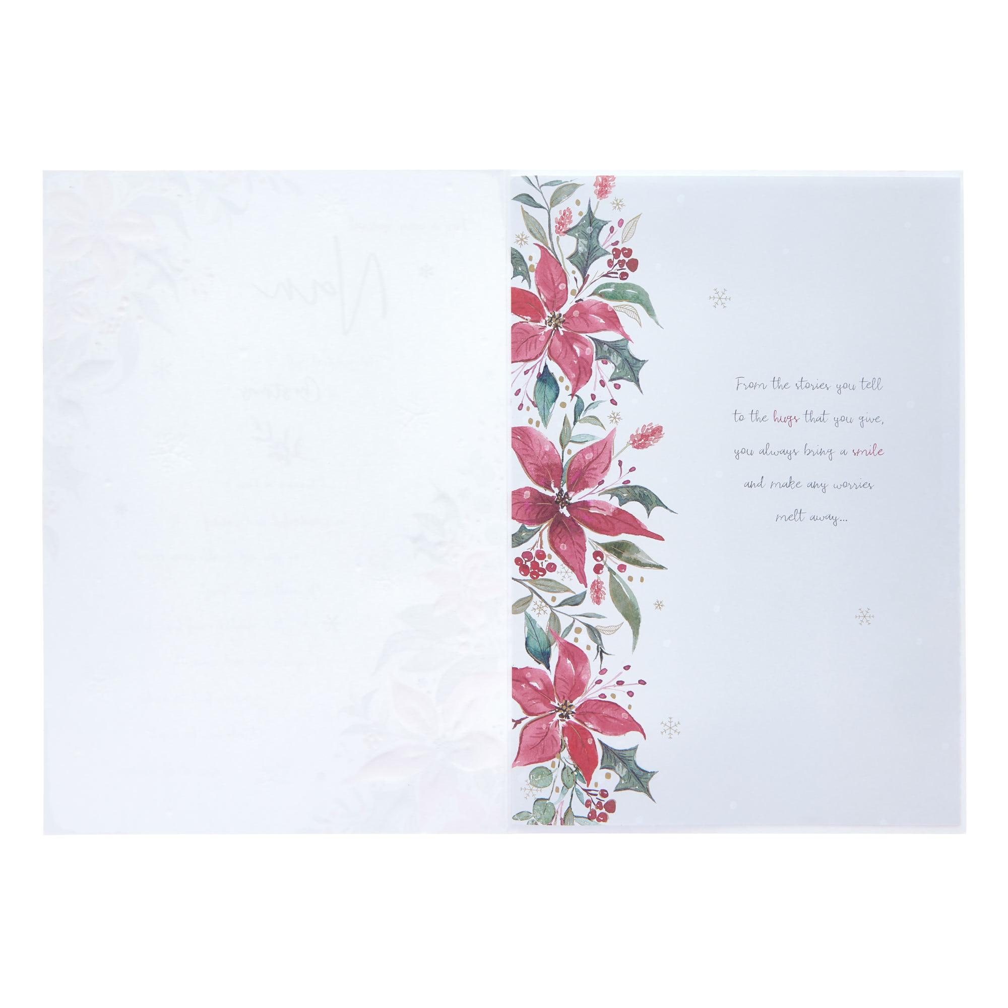 Special Nan Poinsettia Christmas Card