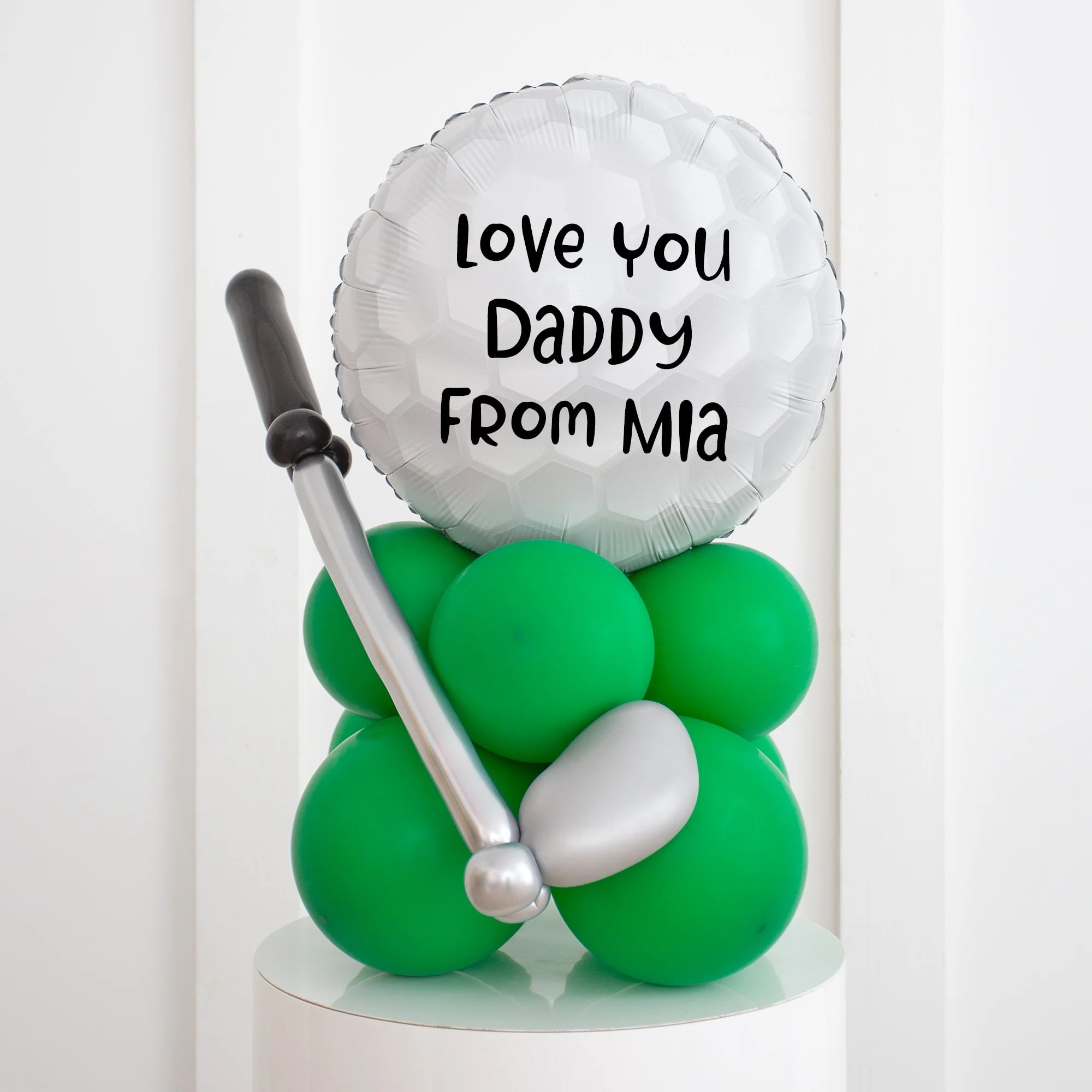 Personalised Happy Father's Day Golfing Bubble Balloon Stack 
