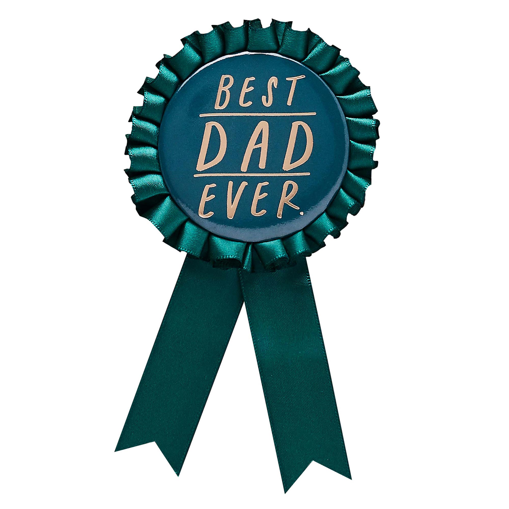 Best Dad Ever Teal Ribbon Badge