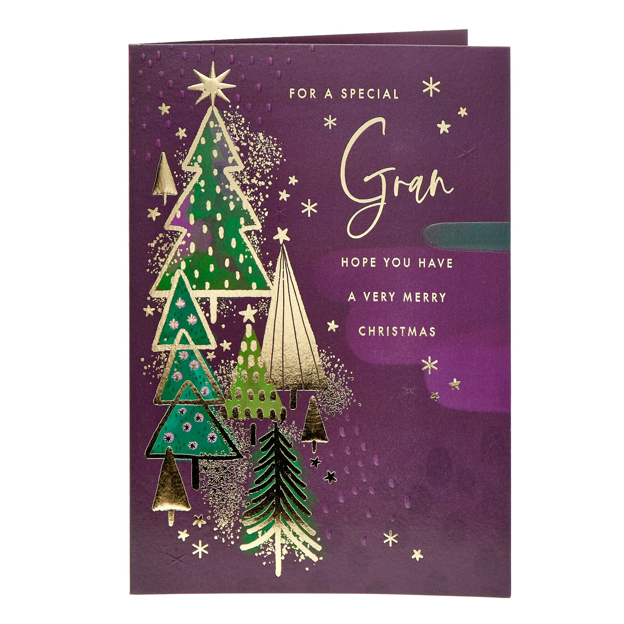 Special Gran Shimmering Trees Christmas Card