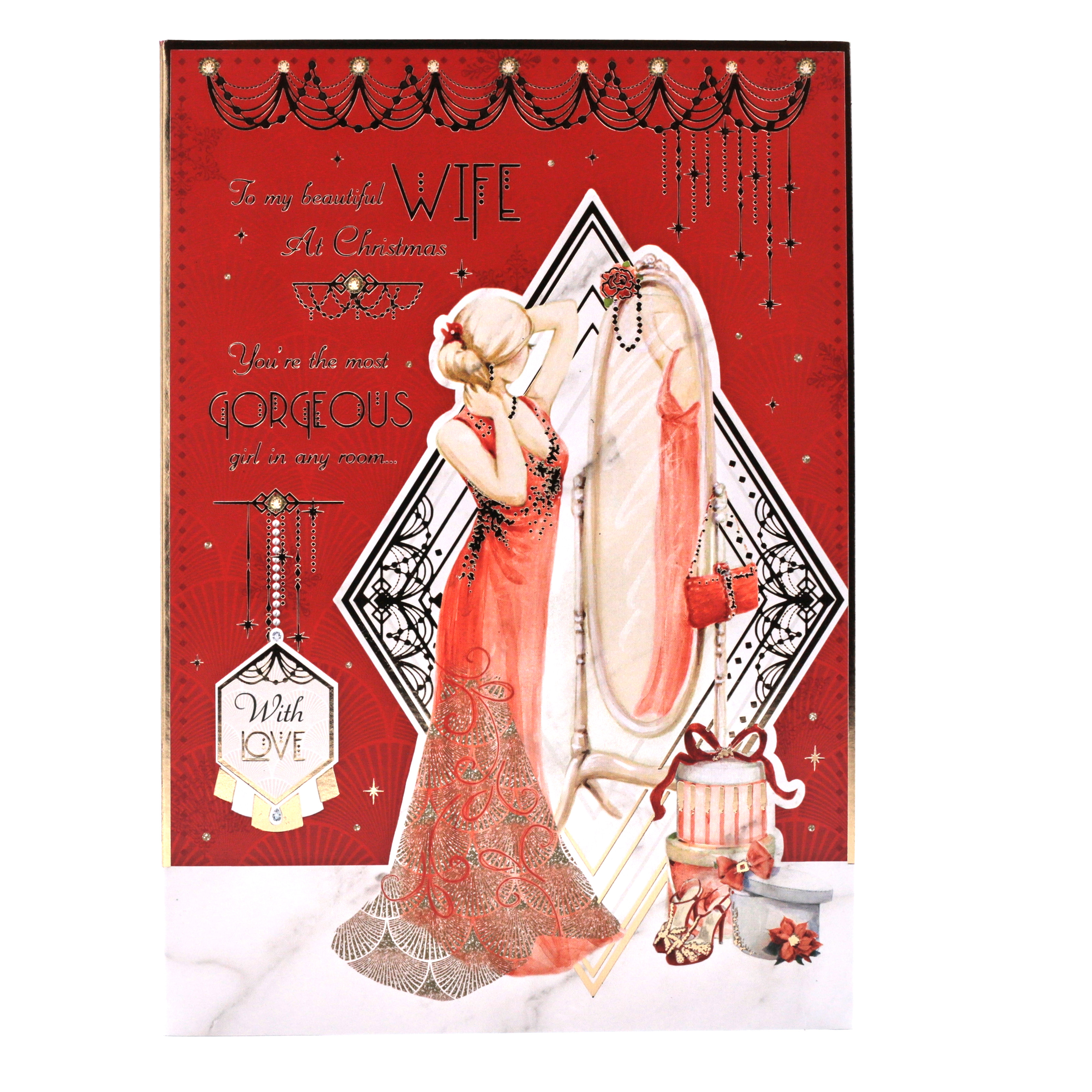 Christmas Card - Beautiful Wife Art Deco