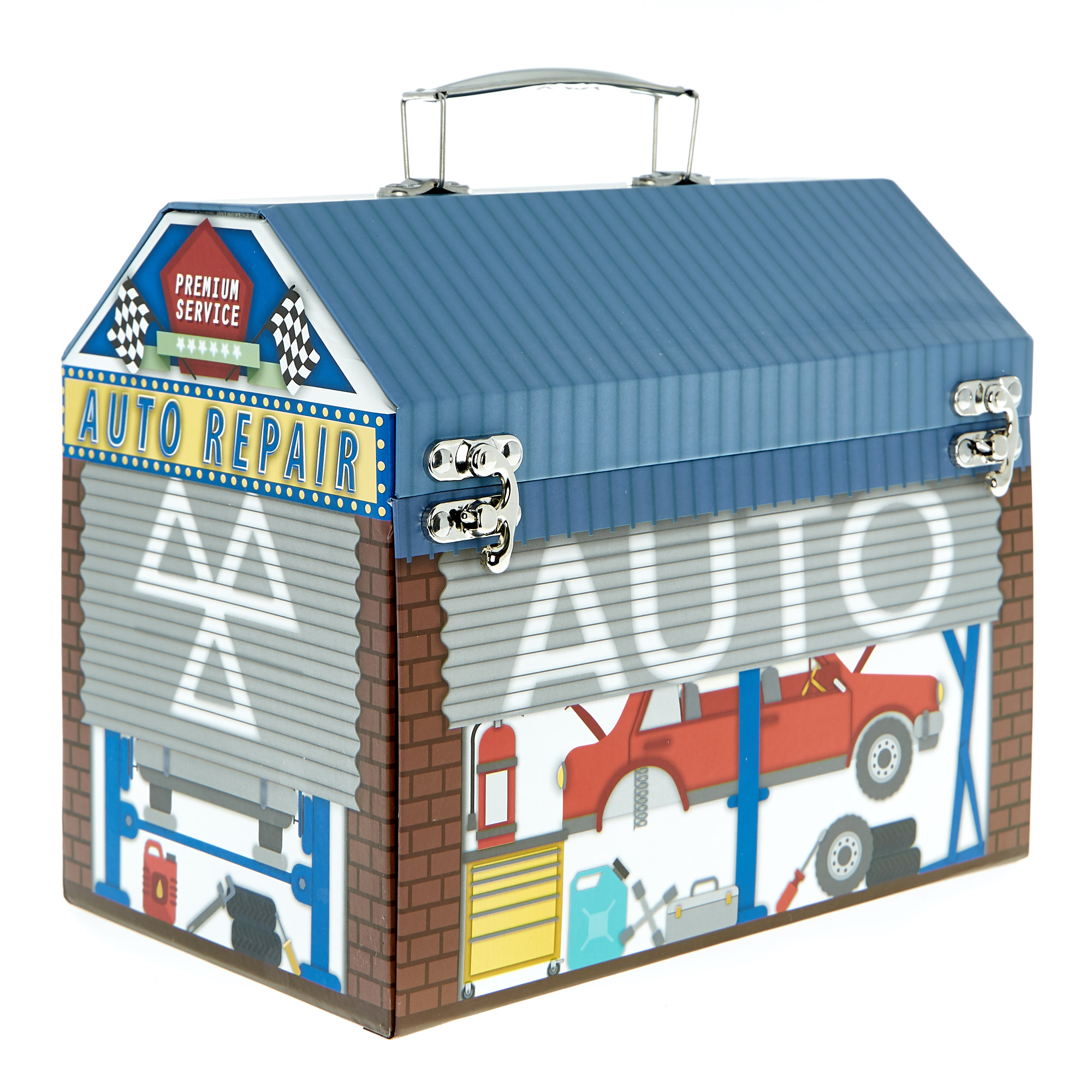 Car Garage Toy Chest Gift Box 