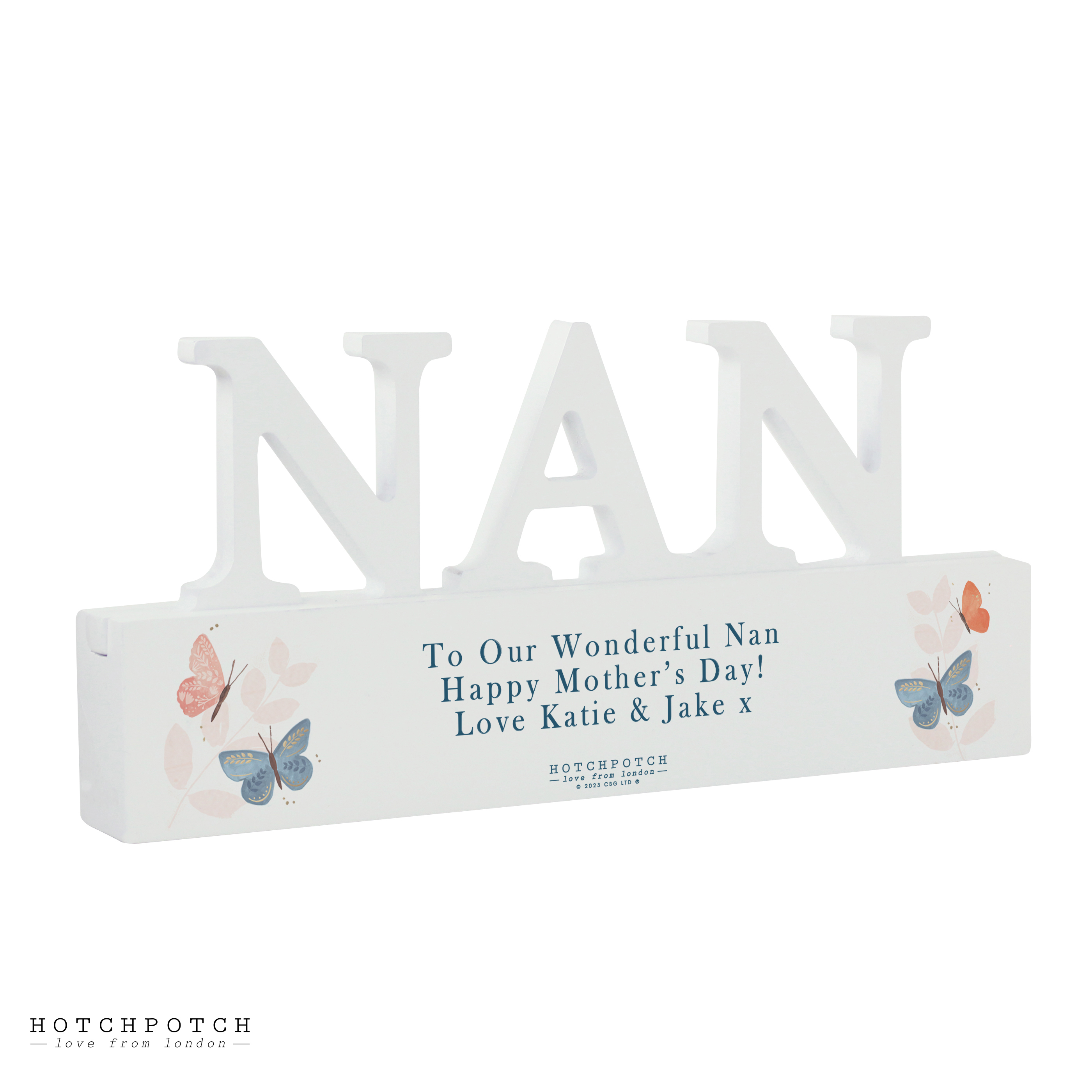 Personalised Butterfly Nan Ornament