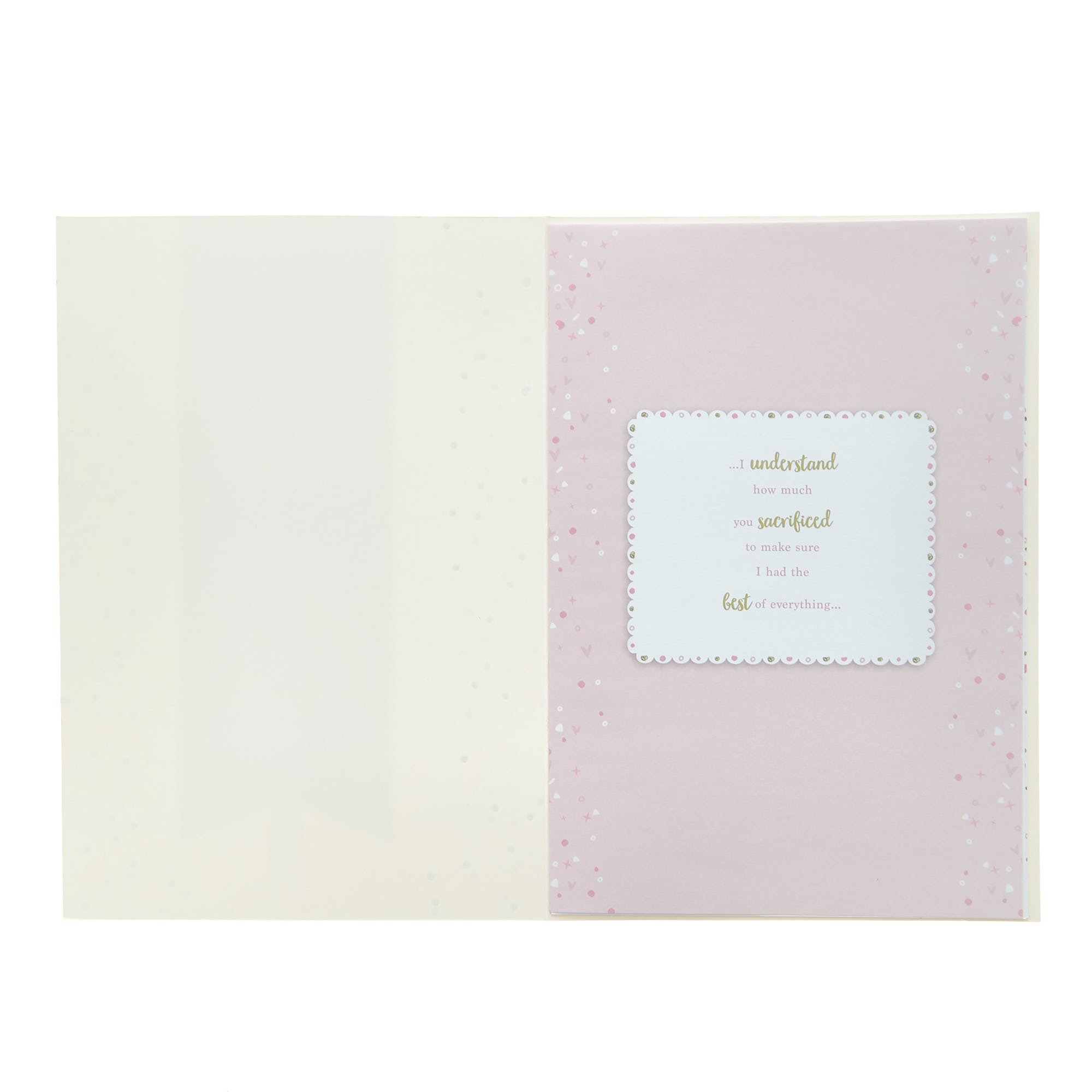 Mum From Your Daughter Pink & White Mother's Day Card