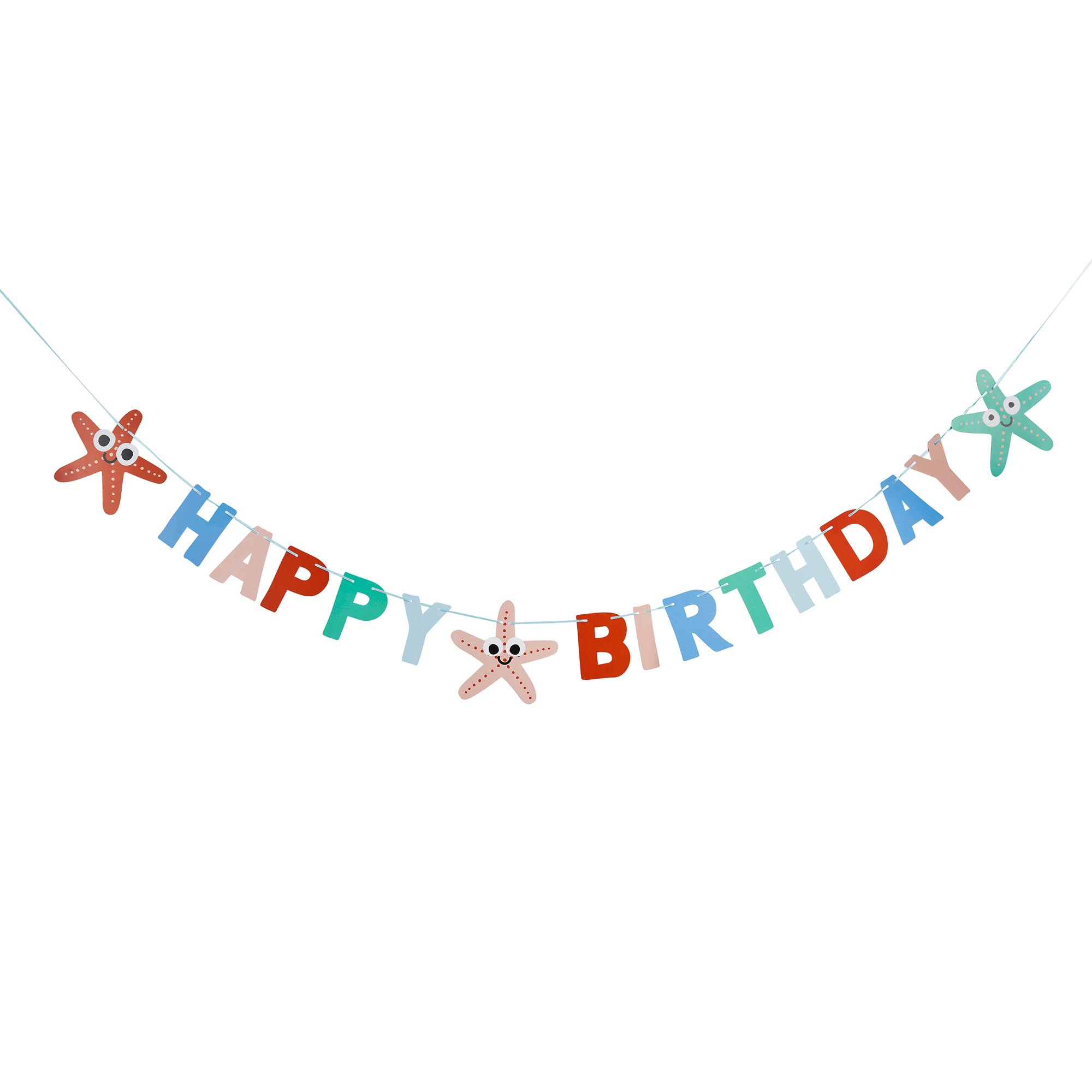 Starfish Happy Birthday Card Banner