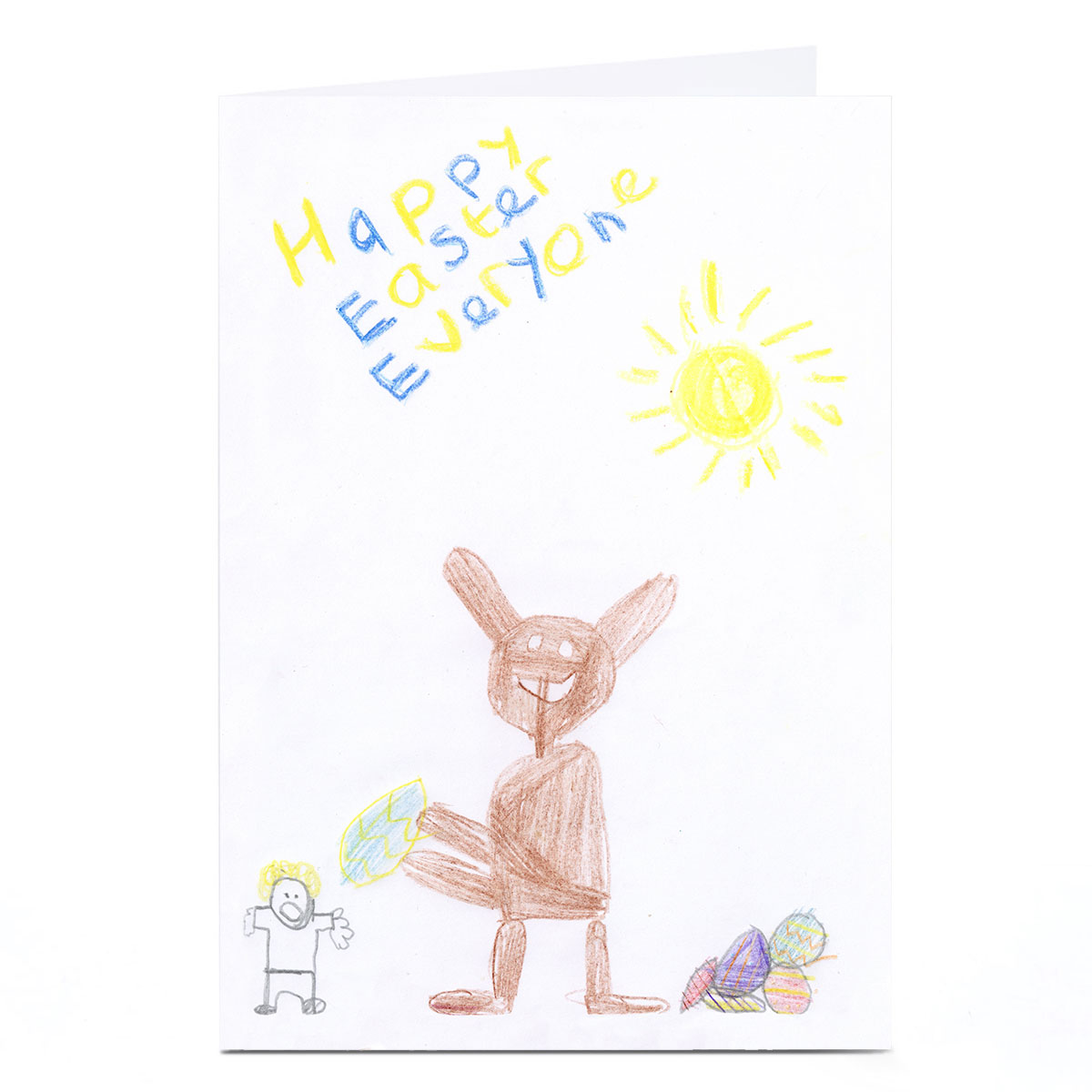 Photo Upload Easter Card - Child's Drawing (Portrait)