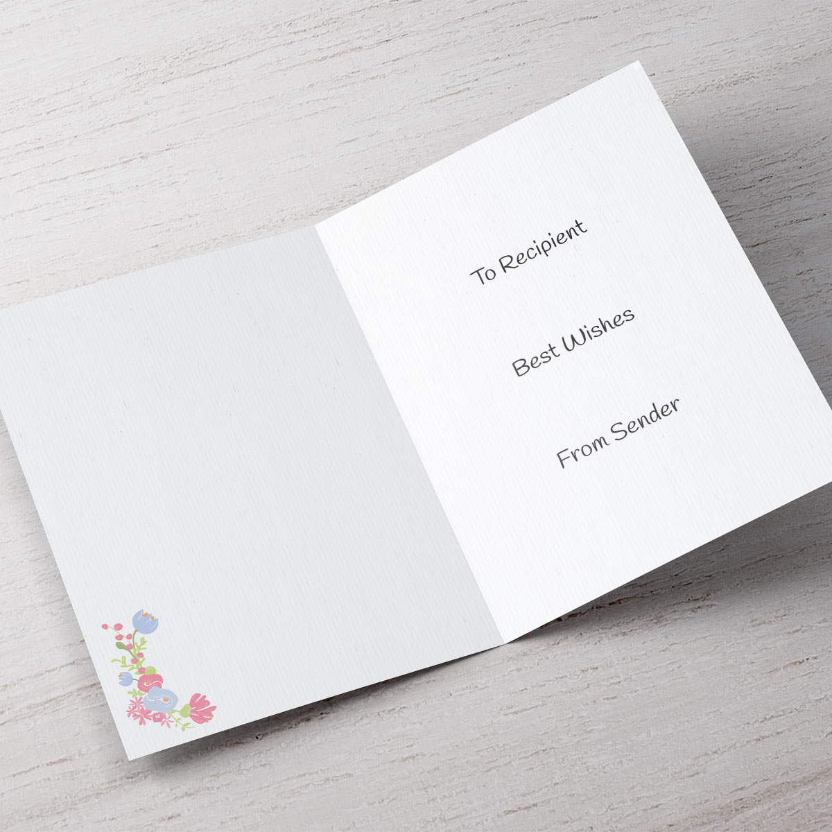 Personalised Wedding Card - Congratulations & Flowers