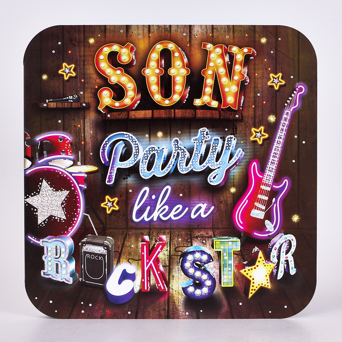 Platinum Collection Birthday Card - Son Rock Star