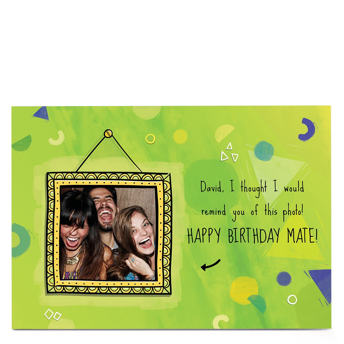 Photo Hannah Edmonds Birthday Card - Green Frame