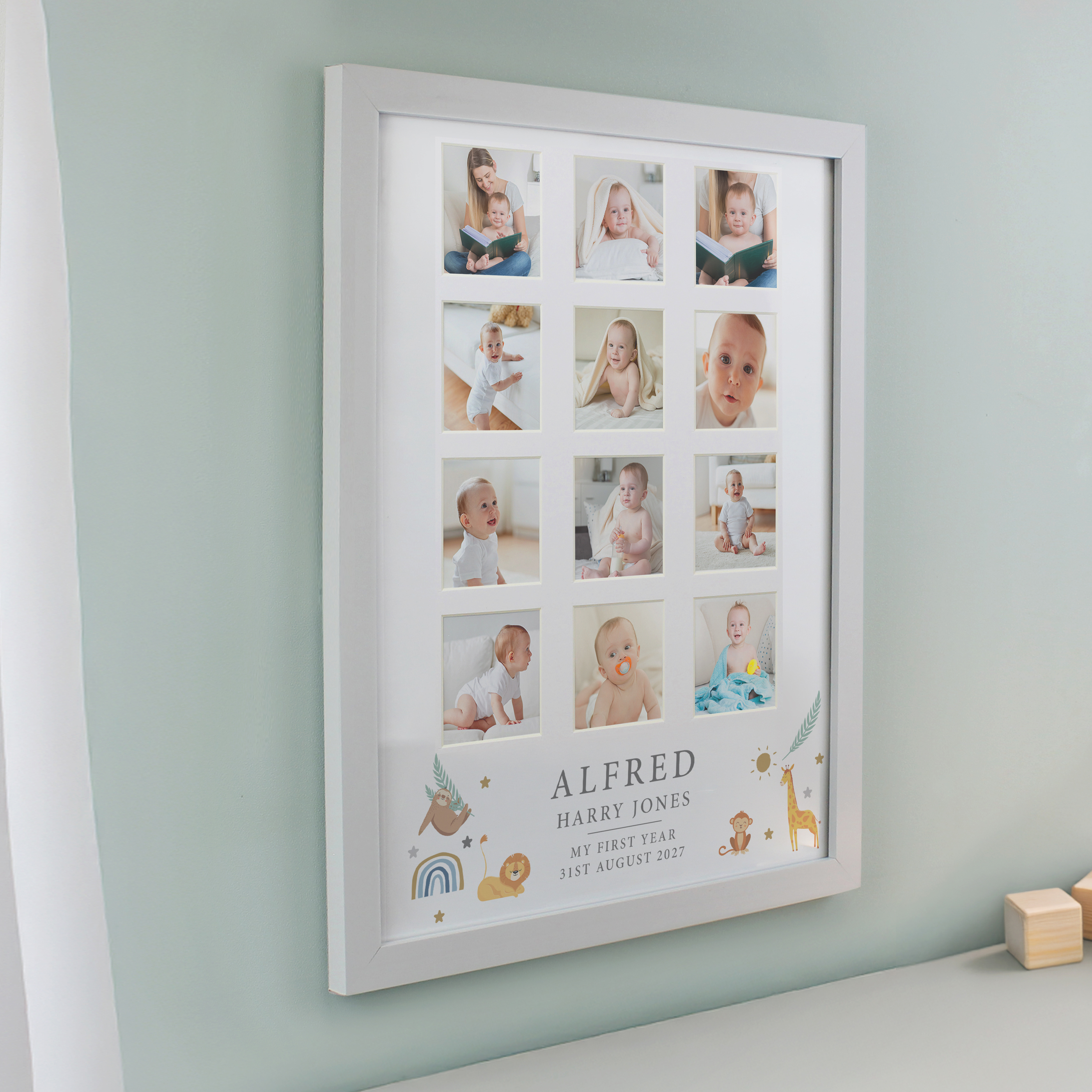 Personalised Animals White Multi Photo Frame