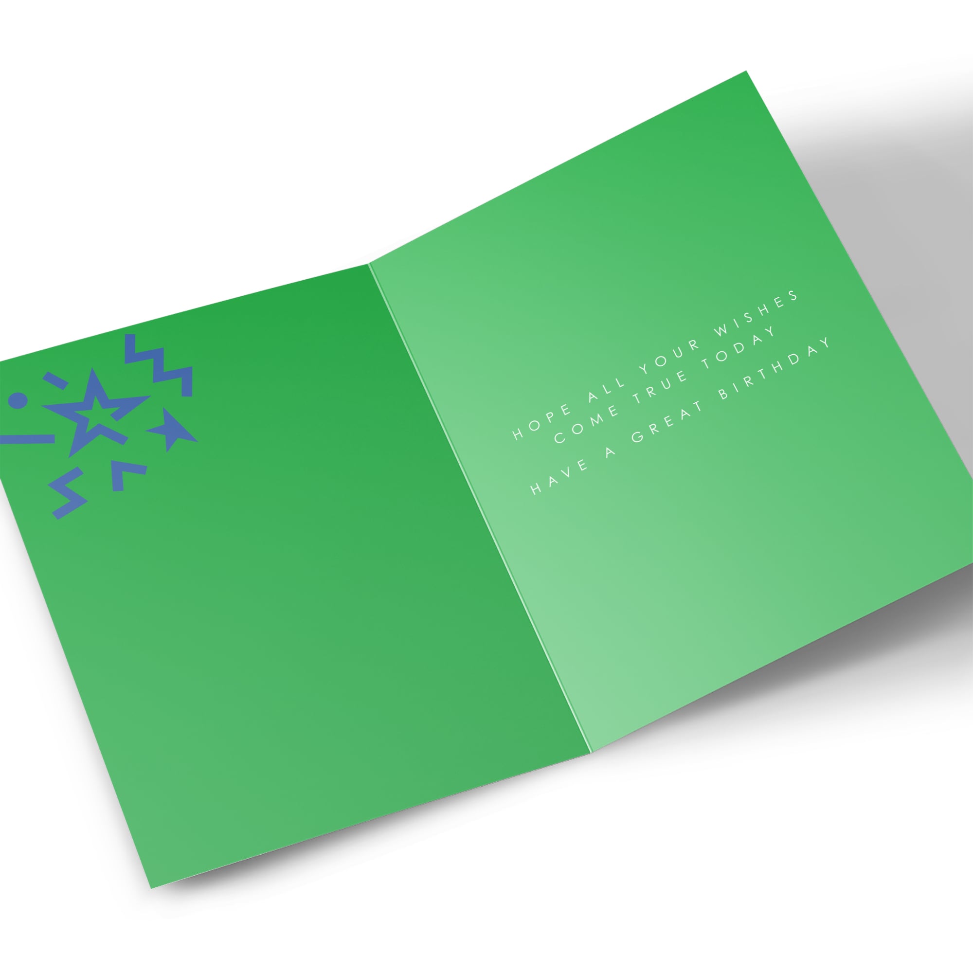 Birthday Card - Blue and Green Squiggles, Son