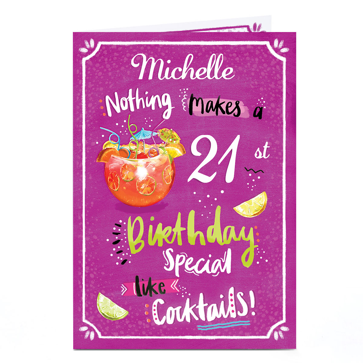 Personalised Any Age Birthday Card - Birthday Cocktails