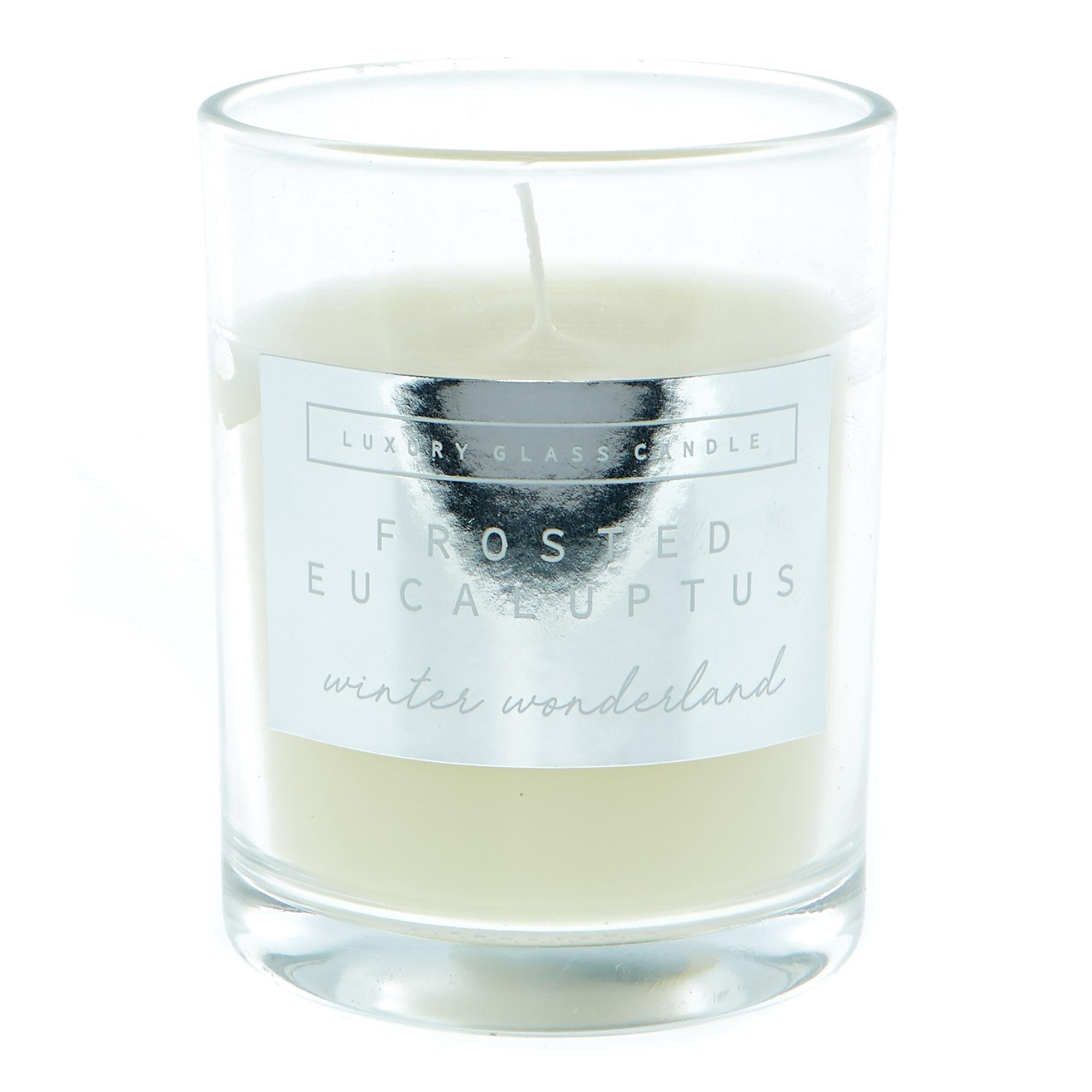 Frosted Eucalyptus Winter Wonderland Luxury Glass Candle 