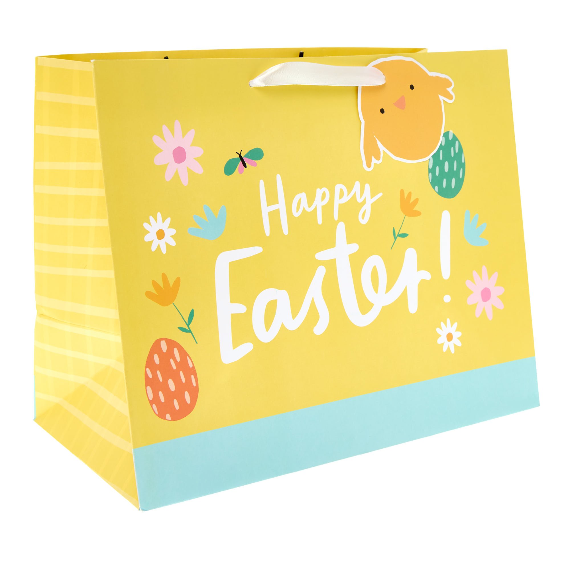 Image of Happy Easter Yellow Large Landscape Gift Bag