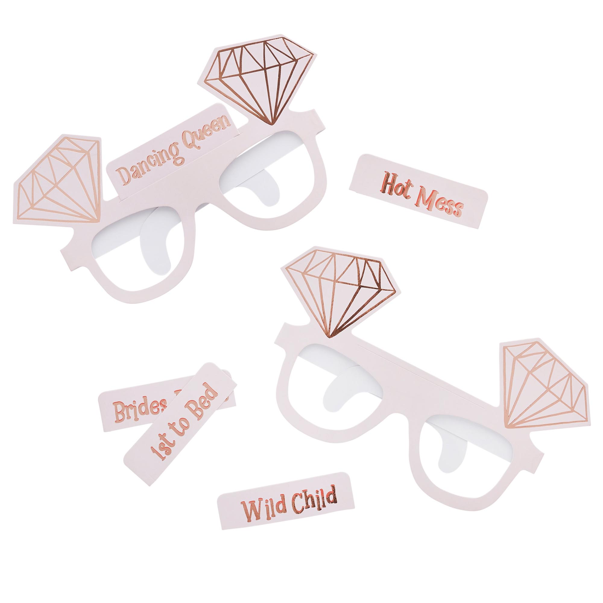 Hen Party Card Glasses - Pack of 10