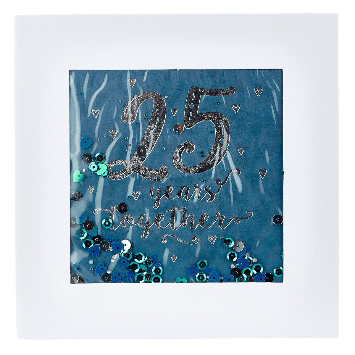 Boutique Collection 25th Anniversary Card - Falling Sequins 