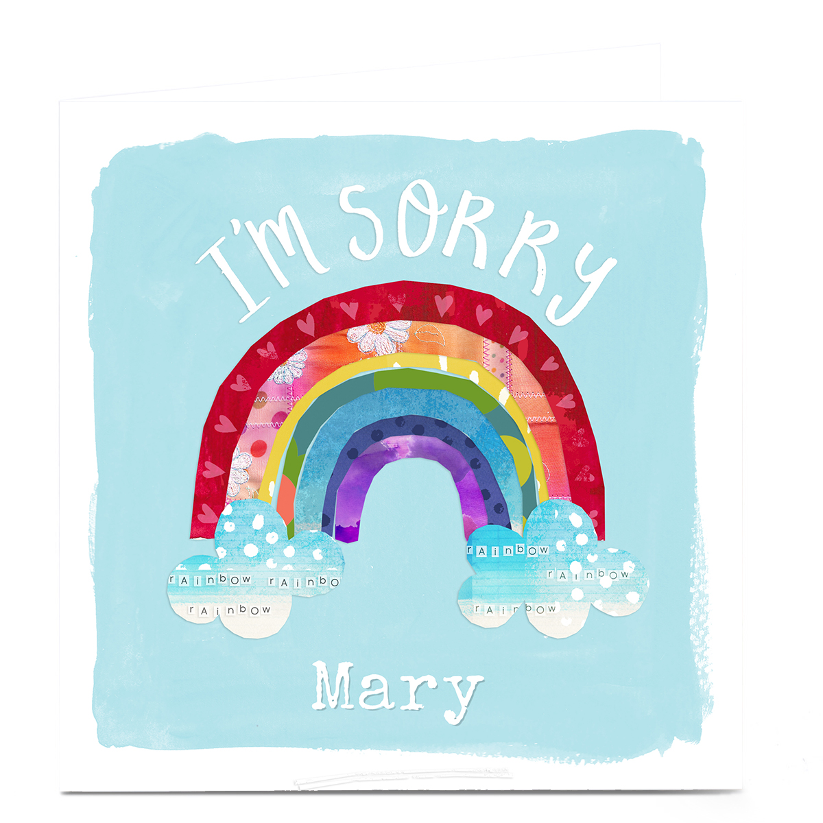 Personalised Kerry Spurling Card - Rainbow I'm Sorry