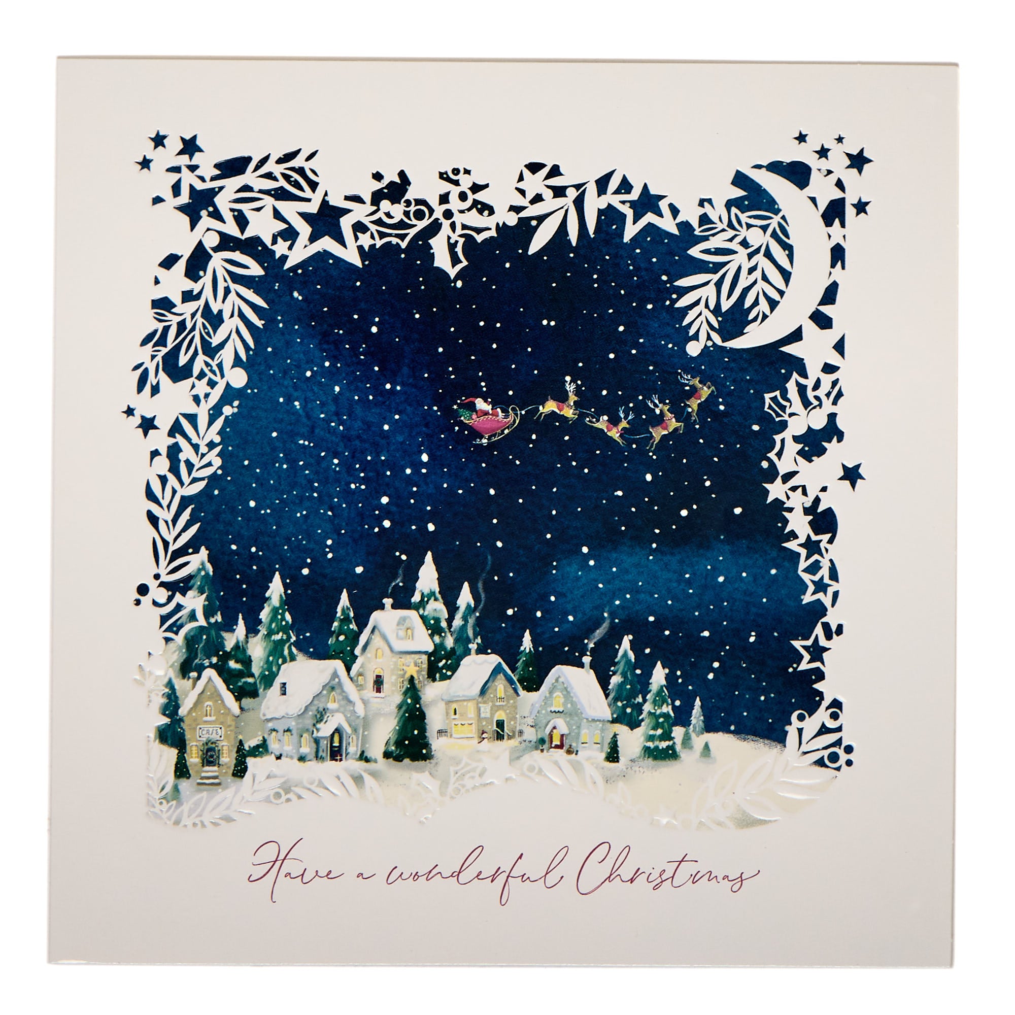 10 Square Santa Snowy Scenery Charity Christmas Cards