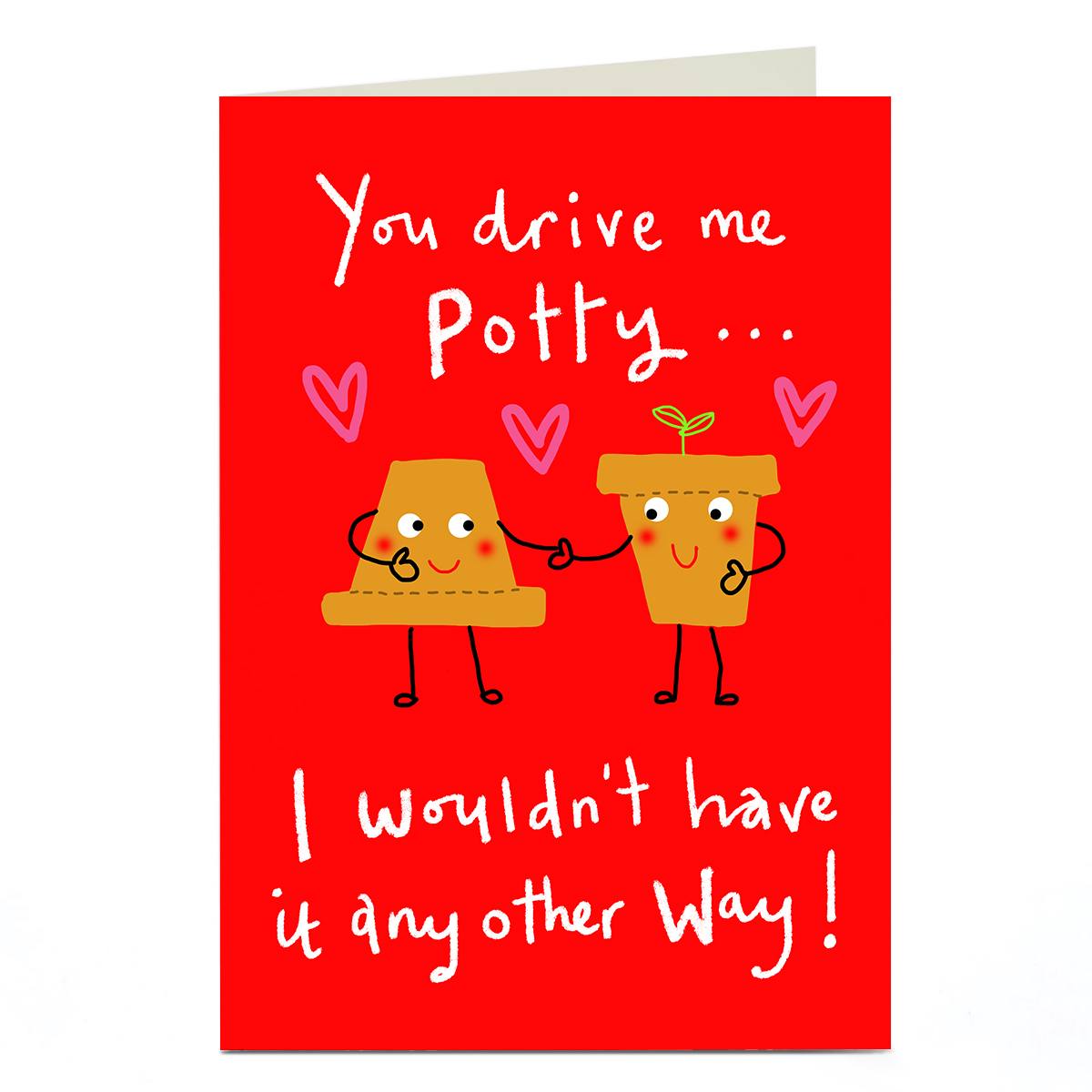 Personalised Lindsay Loves To Draw Valentine's Day Card - Potty