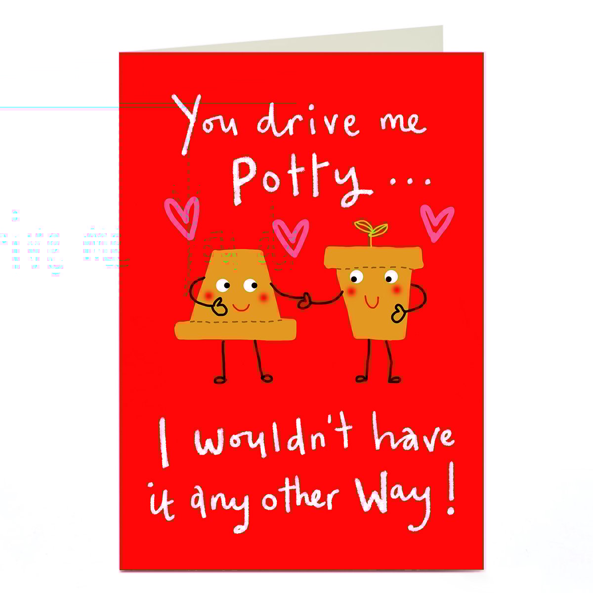 Personalised Lindsay Loves To Draw Valentine's Day Card - Potty