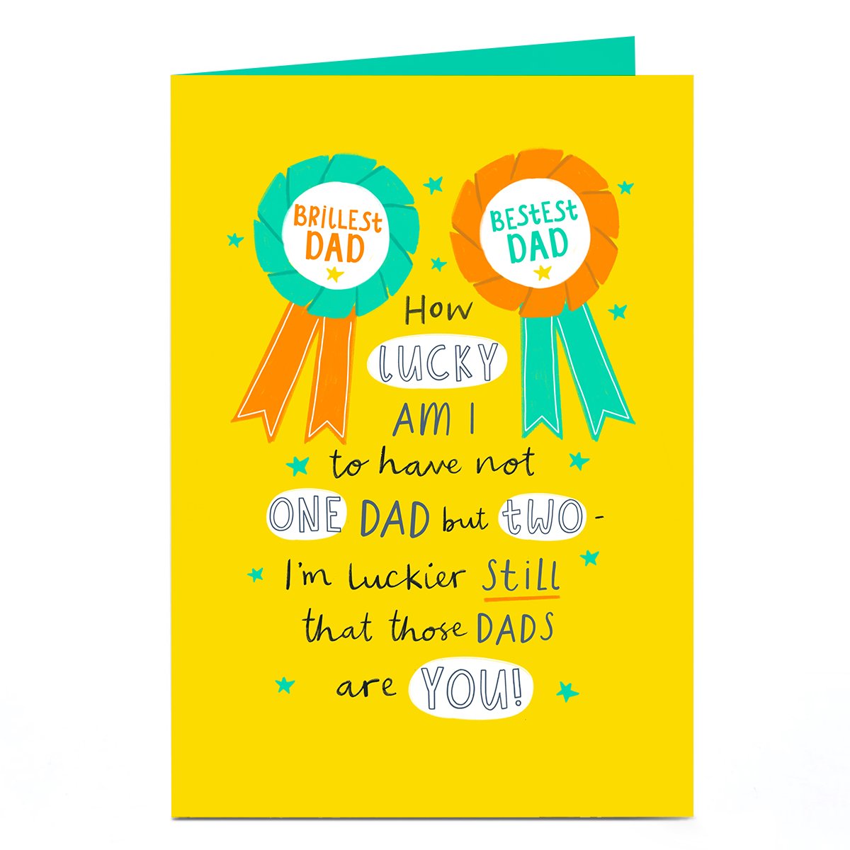 Personalised Father's Day Card - Lucky To Have Two Dads