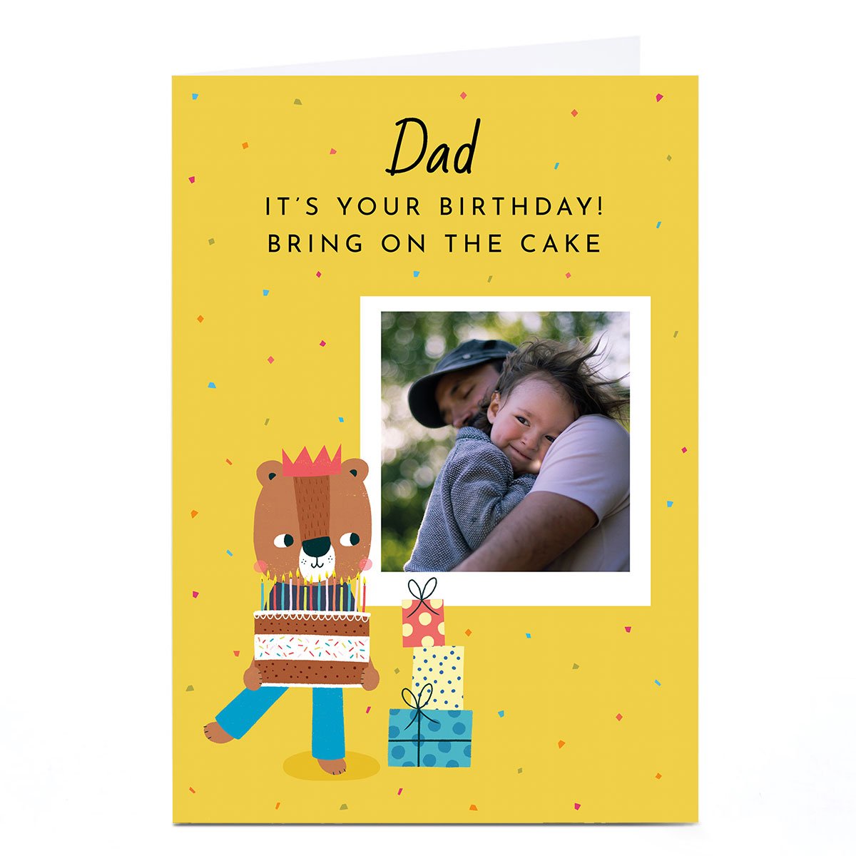 Personalised Lemon & Sugar Photo Card - Dad It's Your Birthday!