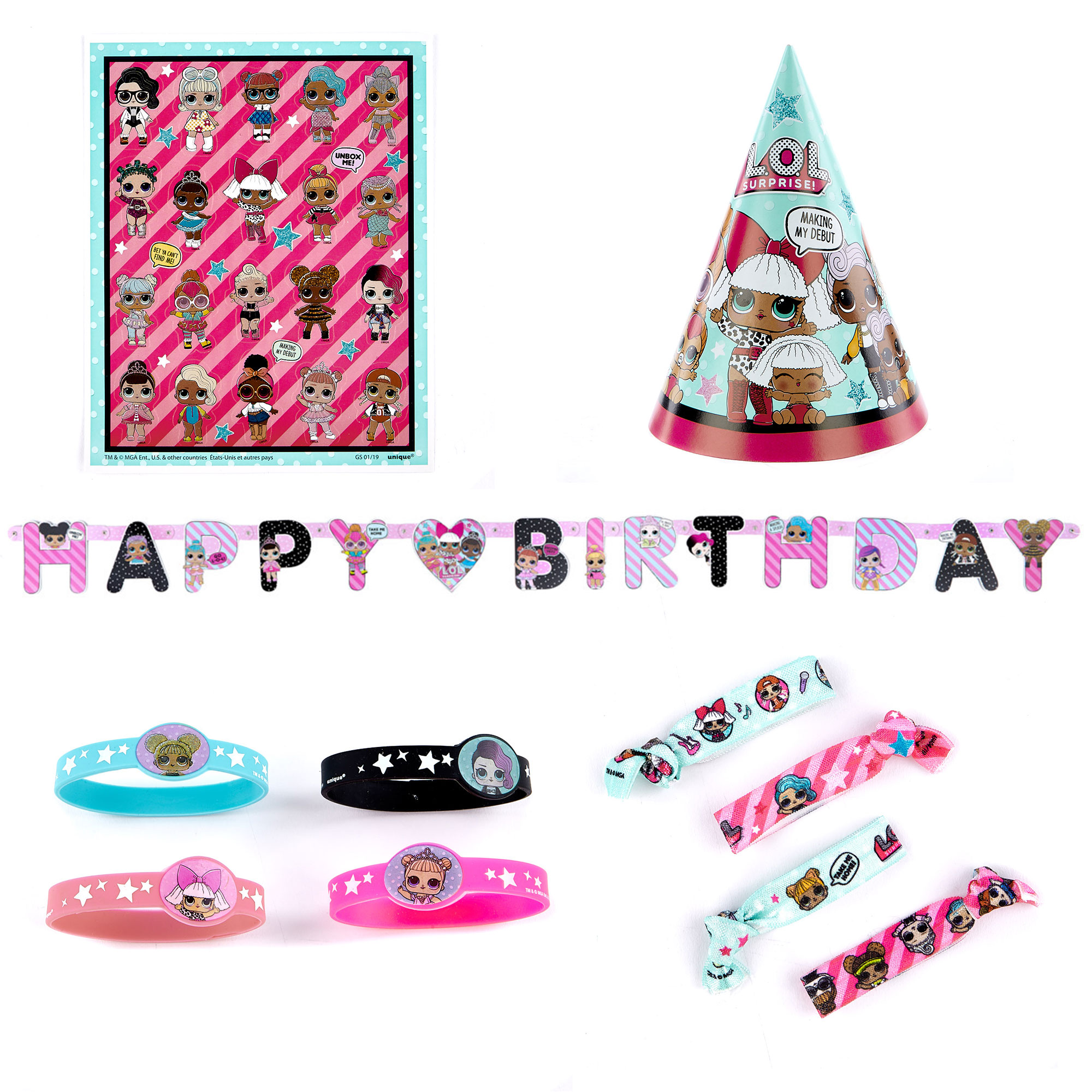 L.O.L. Surprise! Birthday Party Accessories Kit - 49 Pieces